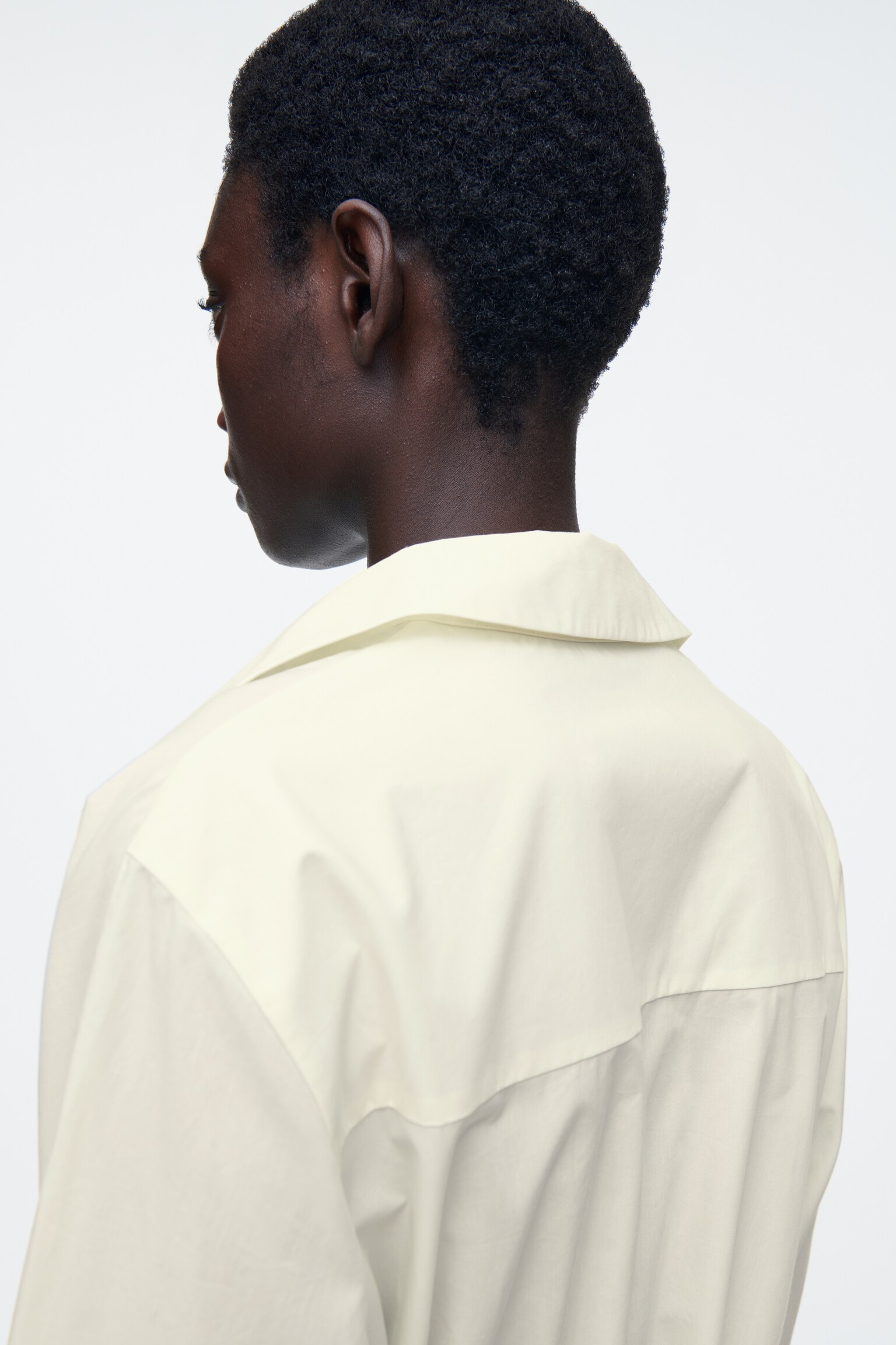 CHEMISE À TAILLE AJUSTABLE - JAUNE BEURRE/BLEU MARINE - 4