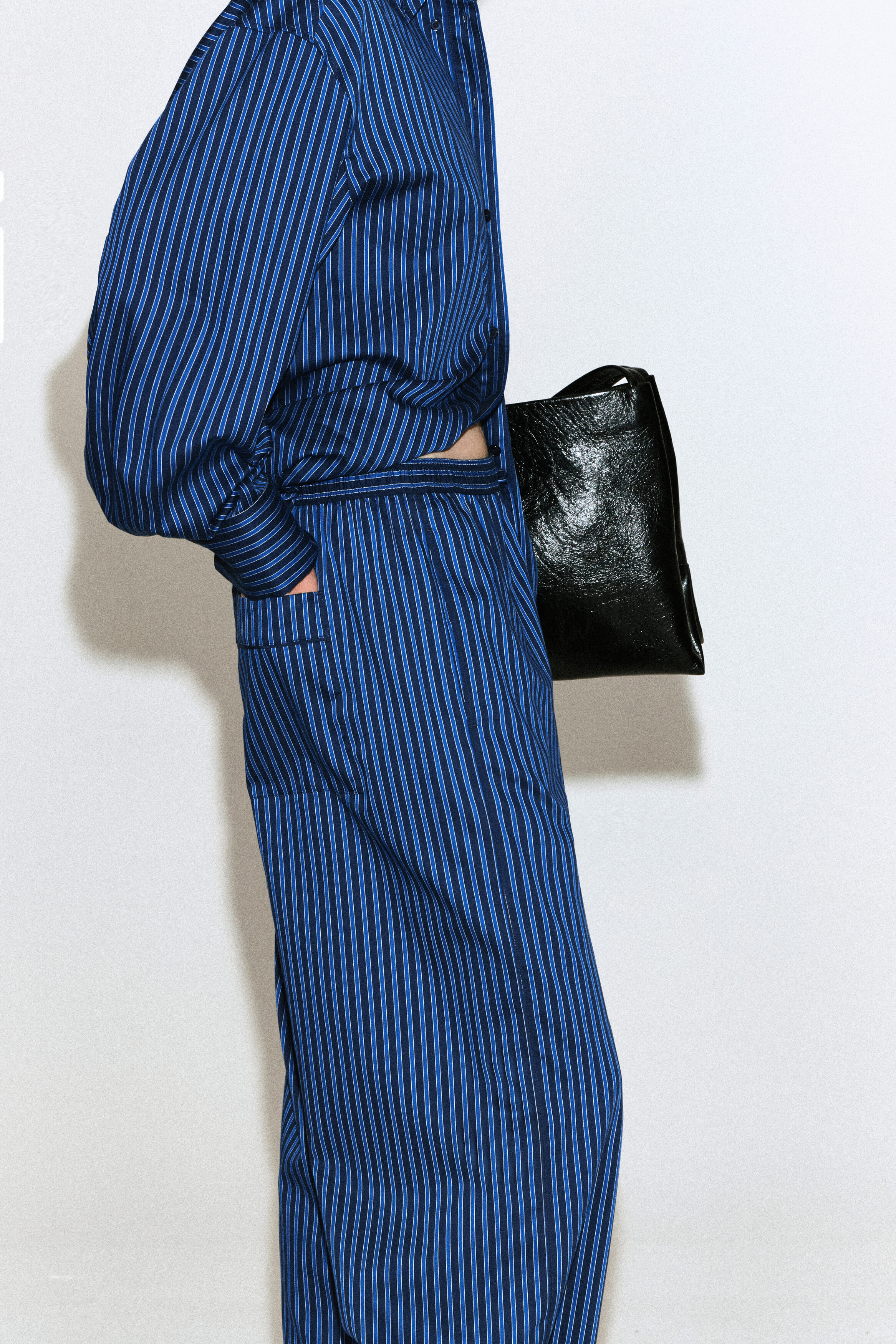 PIPED STRIPED DRAWSTRING PANTS - thumbnail 4