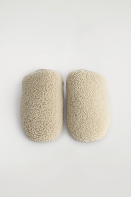 SHEARLING MULES — WHITE 1