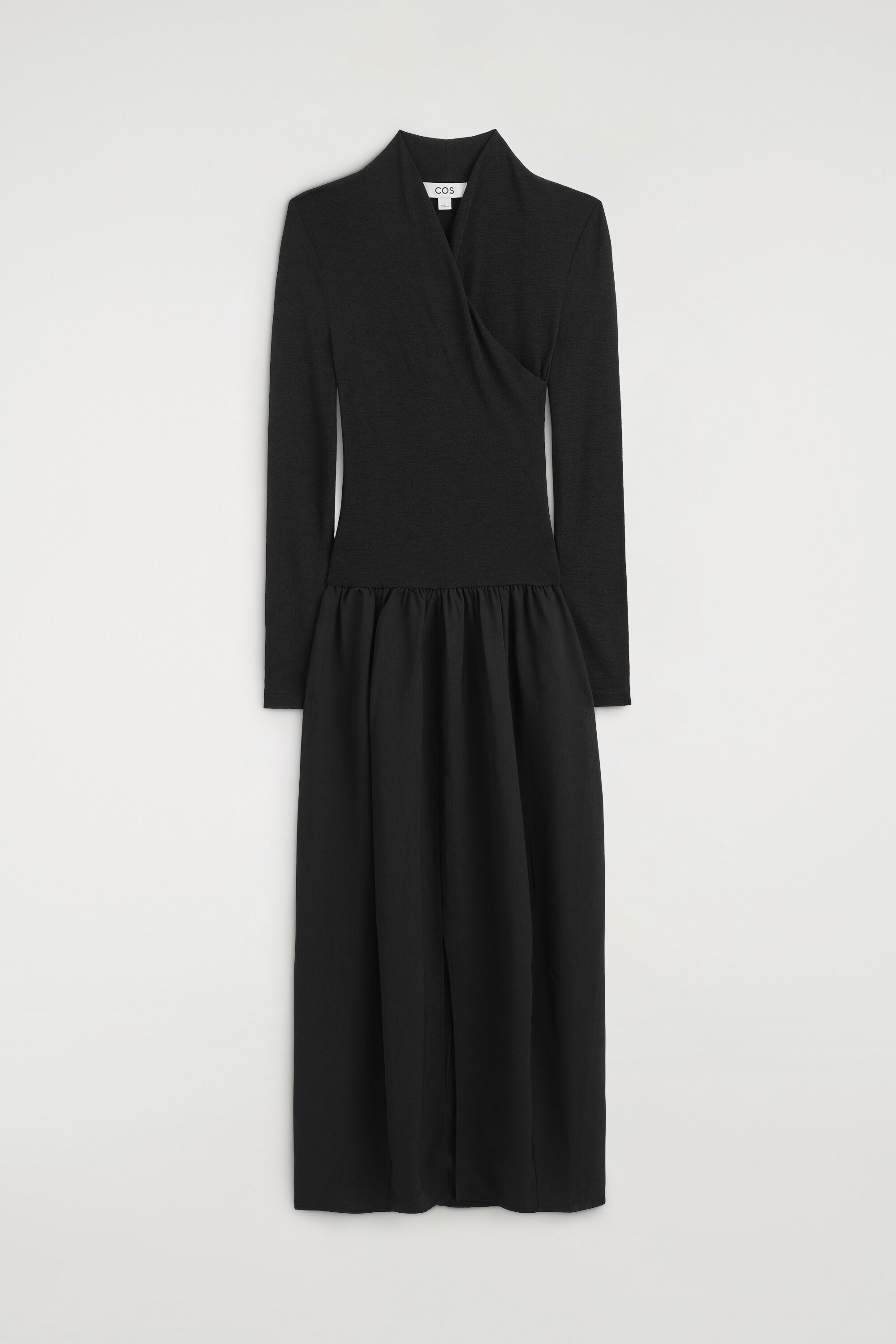 CONTRAST-PANEL WRAP-OVER DRESS thumbnail 6