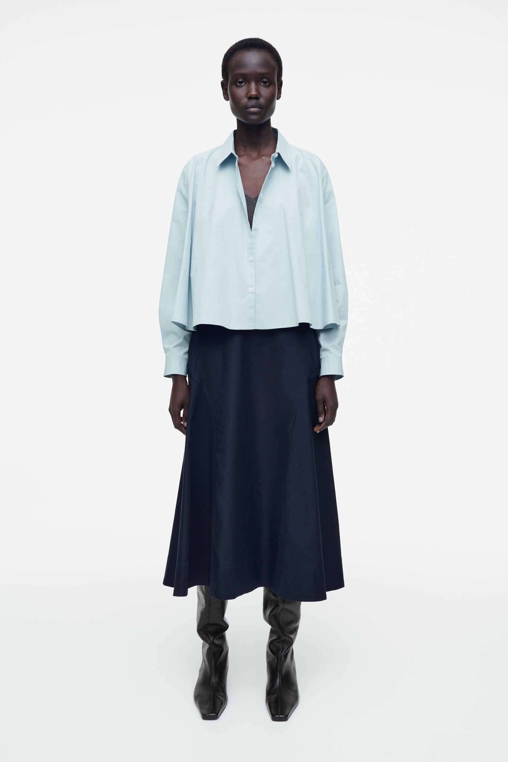 RELAXED FLARED COTTON SHIRT