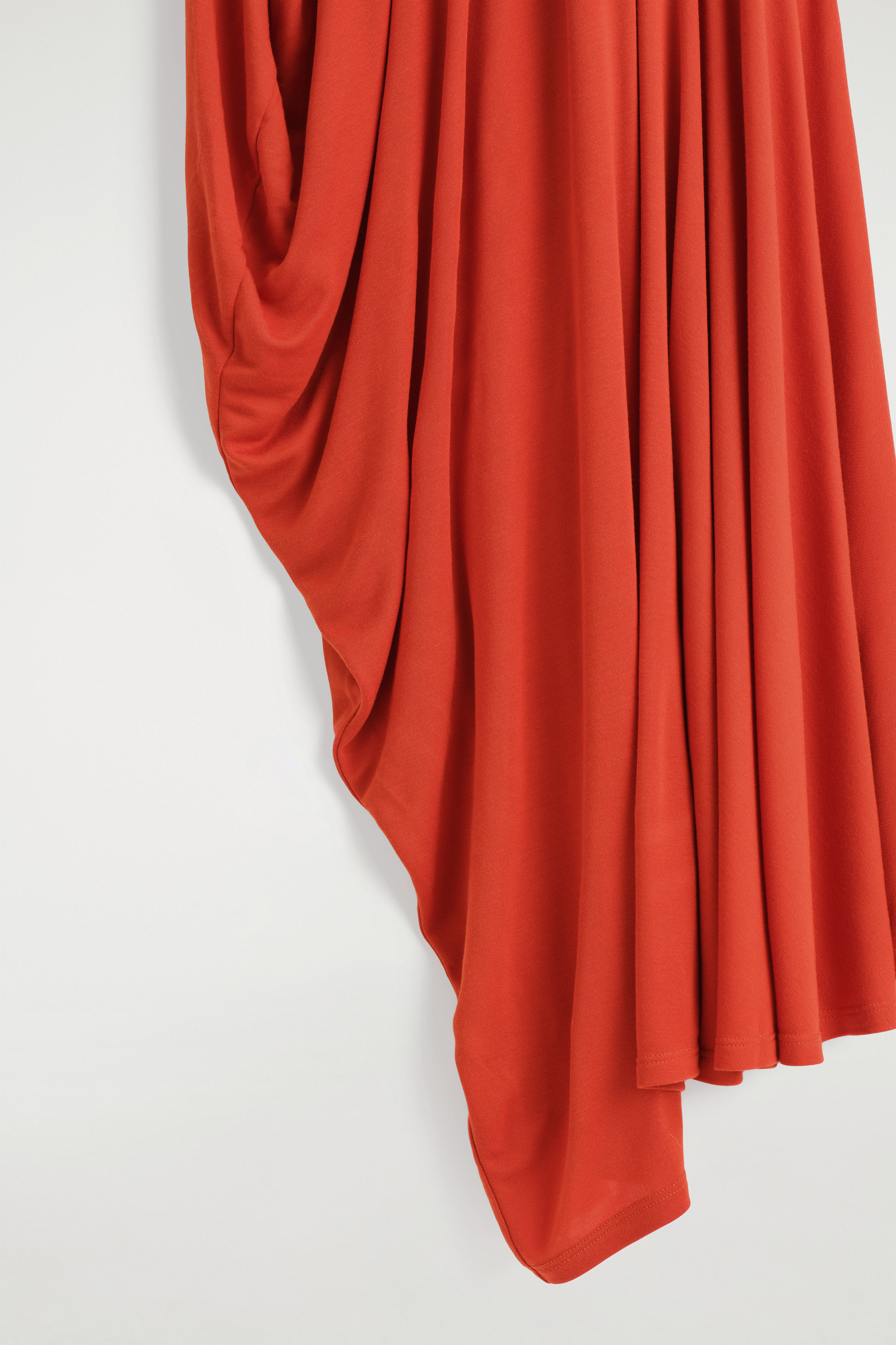 cos asymmetric midi dress COS Asymmetric-Sleeve Draped Midi Dress