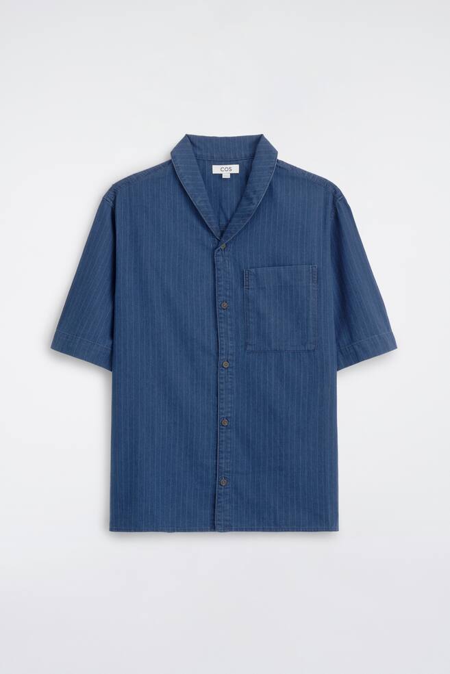 JEANSHEMD MIT NADELSTREIFEN - INDIGOBLAU/NADELSTREIFEN - 1