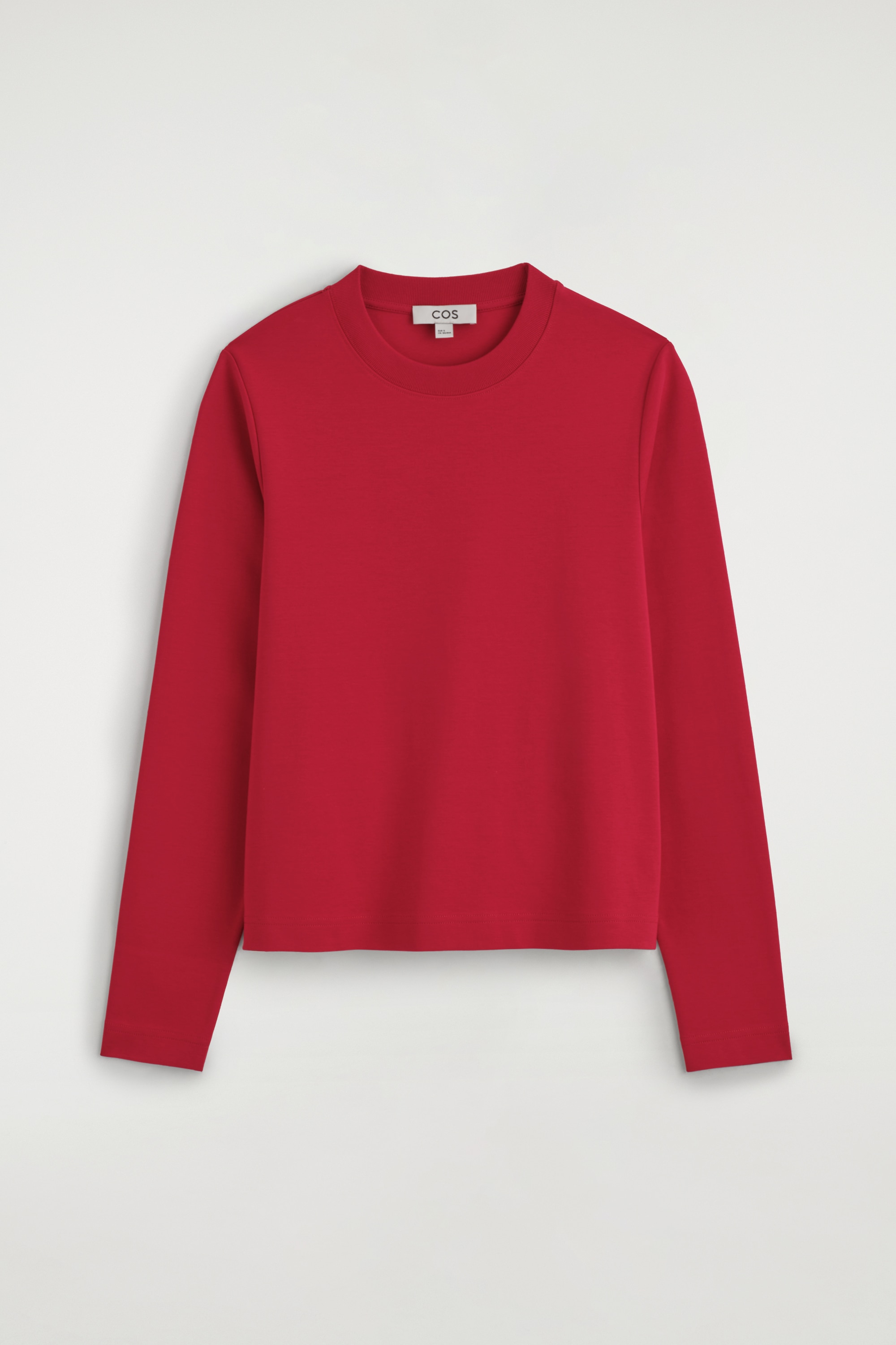 TRICOU CU MÂNECĂ LUNGĂ ȘI CROIALĂ CURATĂ - ROȘU/BLEUMARIN/NEGRU/WHITE