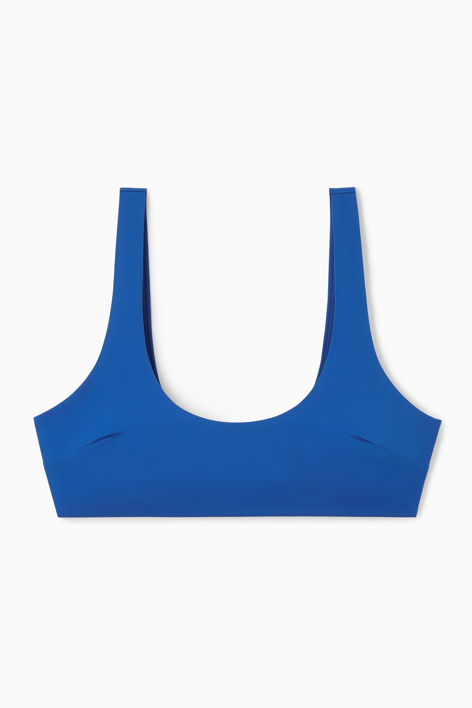 SCOOP-NECK BIKINI TOP - BLUE