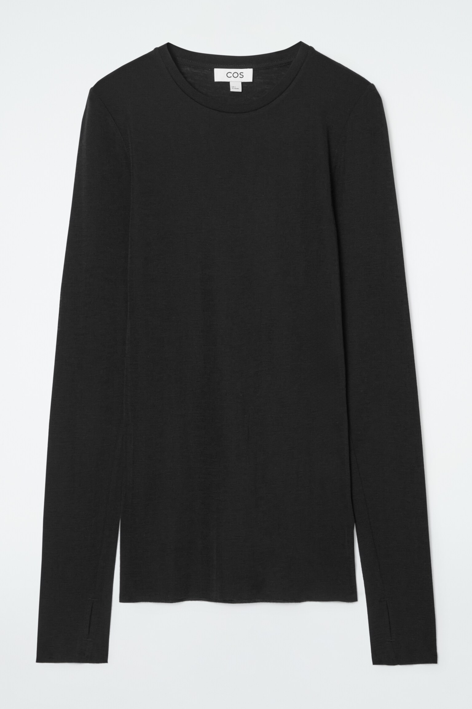 CREW-NECK MERINO WOOL TOP - BLACK/OFF-WHITE/MULTICOLOURED - 2