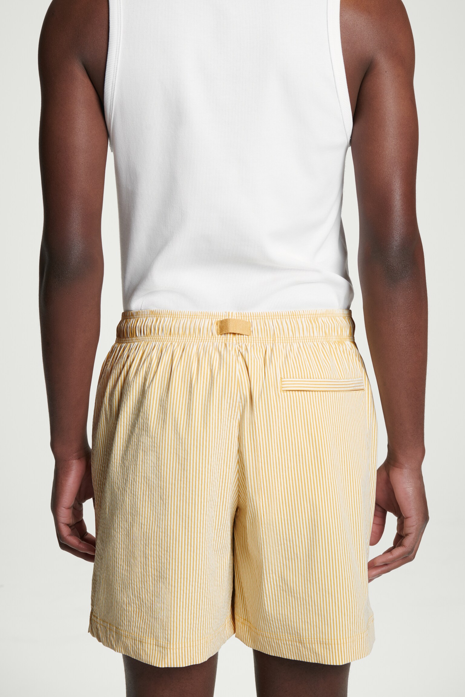 SHORT DE BAIN EN CRÊPE RAYÉ - JAUNE / RAYÉ/BLEU / RAYÉ - 3