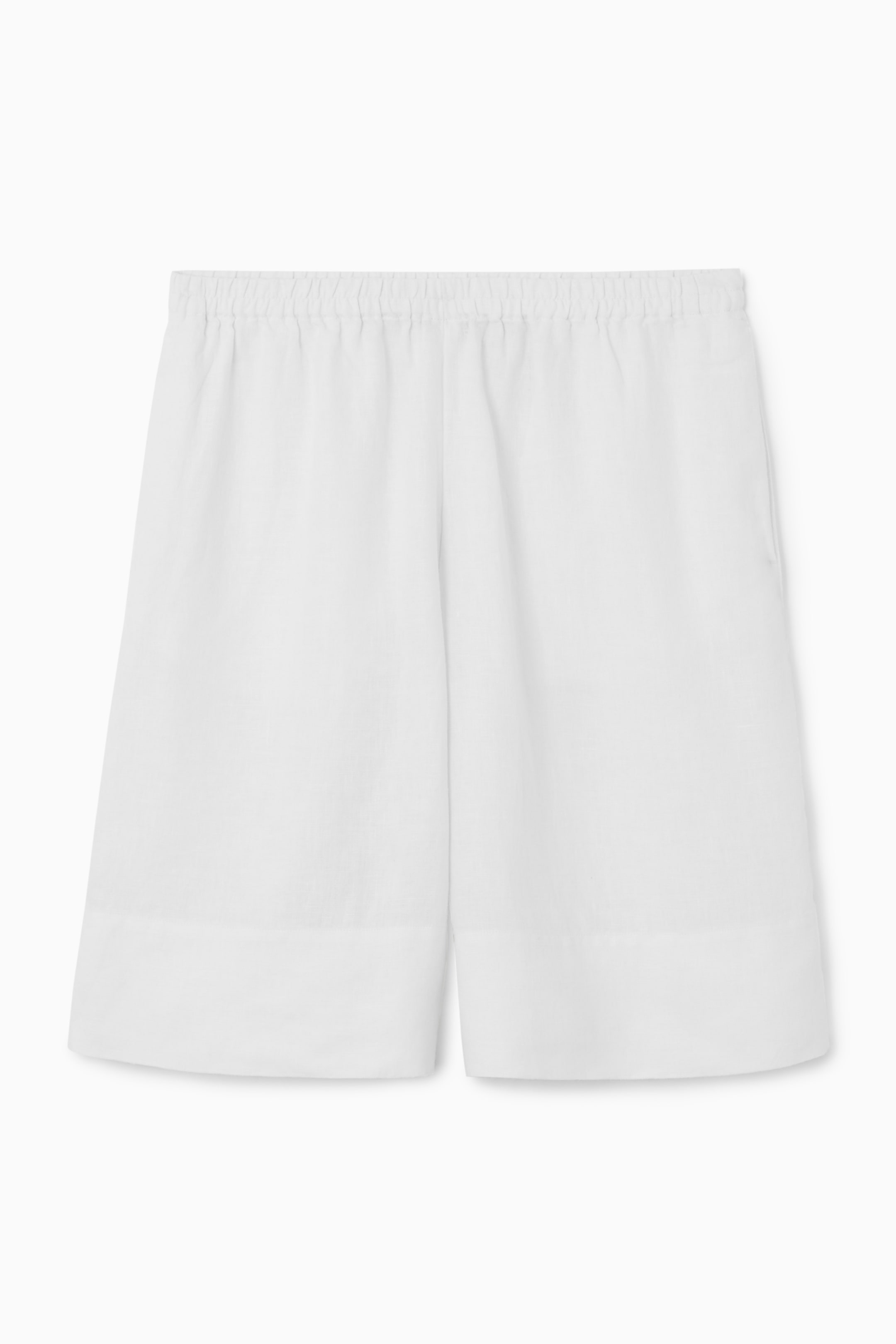 Grösseres Bild ansehen: LEINENSHORTS MIT ELASTISCHEM BUND - WEISS - DAMEN | H&M CH 1