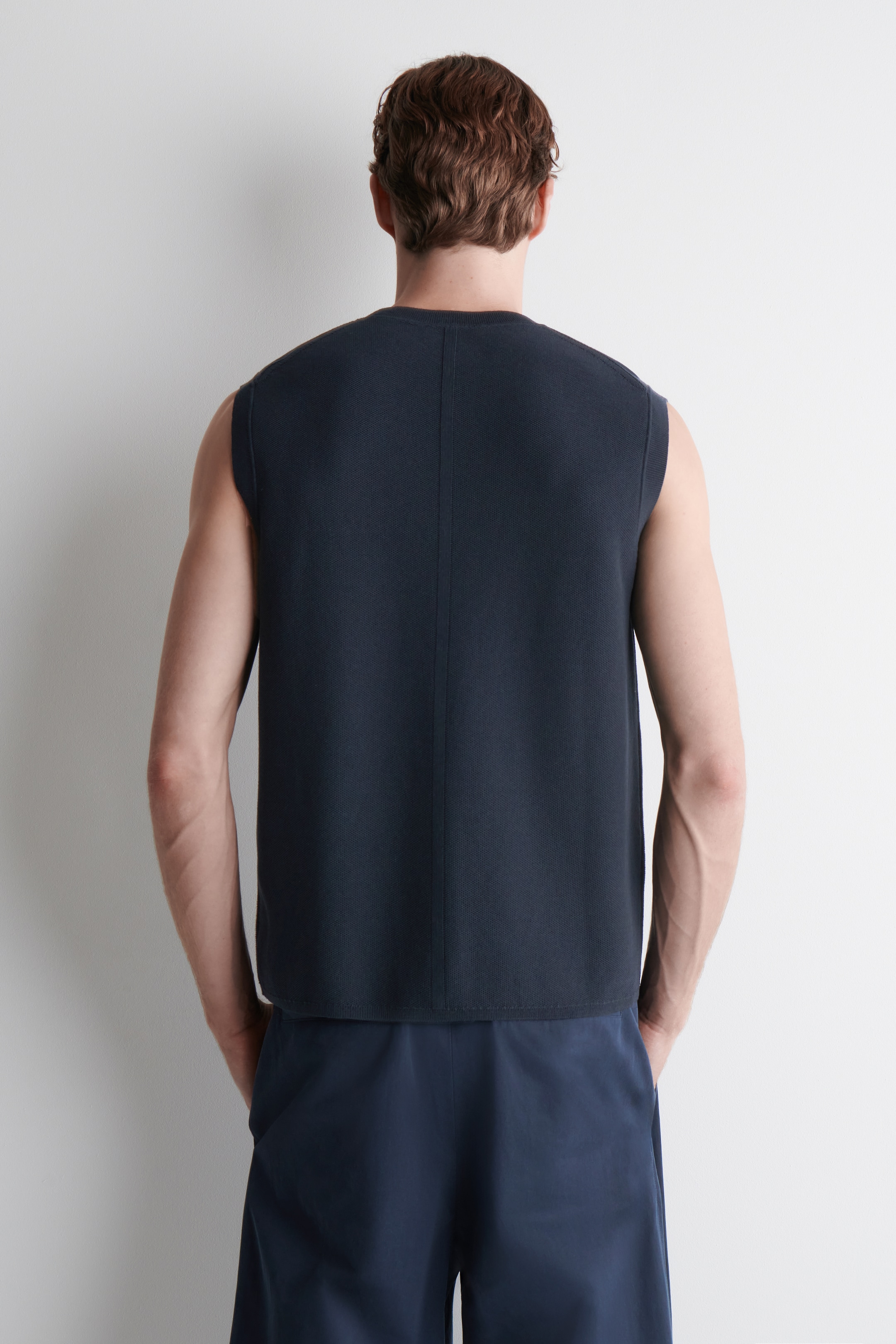 Grösseres Bild ansehen: TANKTOP MIT WABENSTRUKTUR - NAVYBLAU - HERREN | H&M CH 3