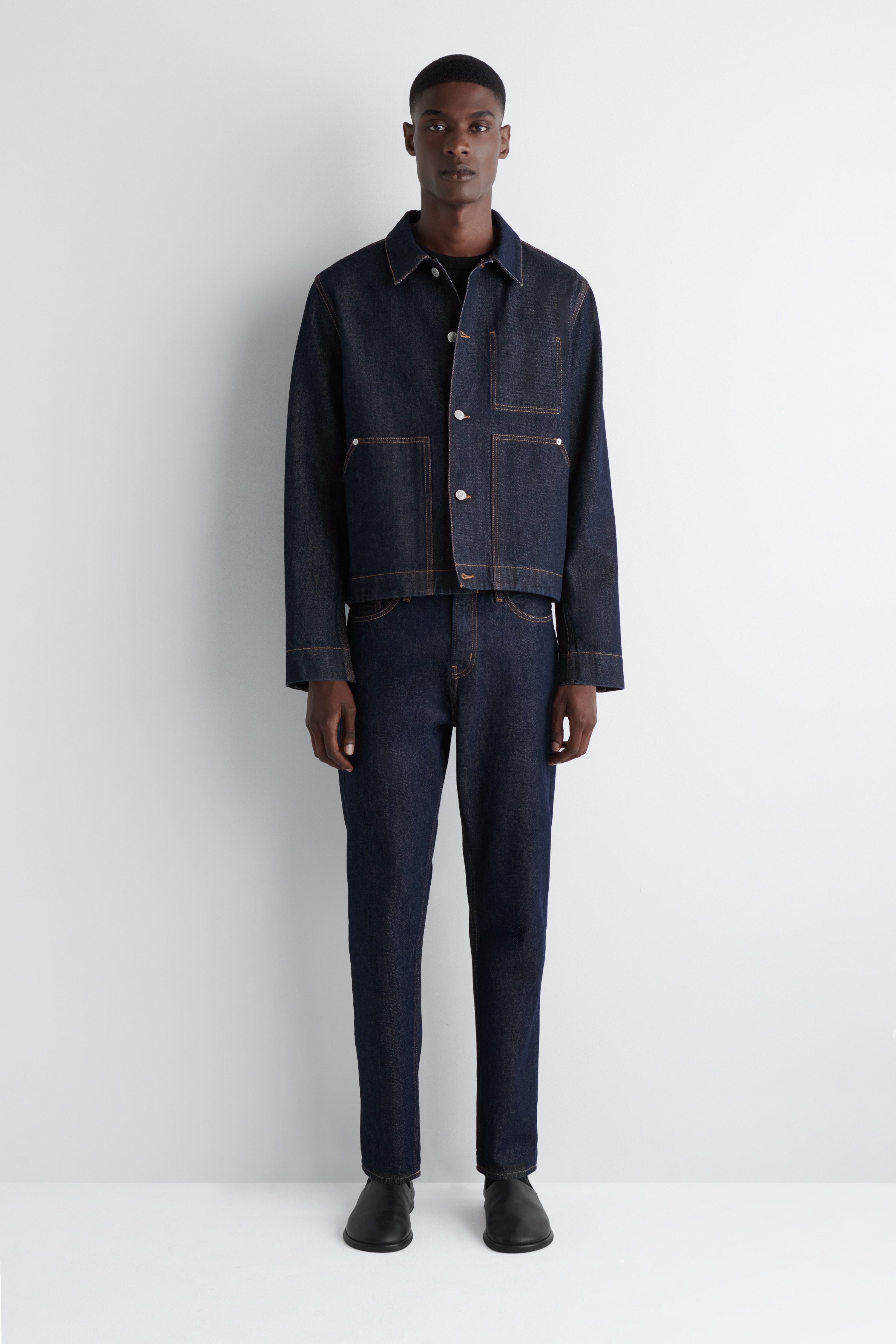 PIER SLIM-LEG JEANS - DARK BLUE/BLACK