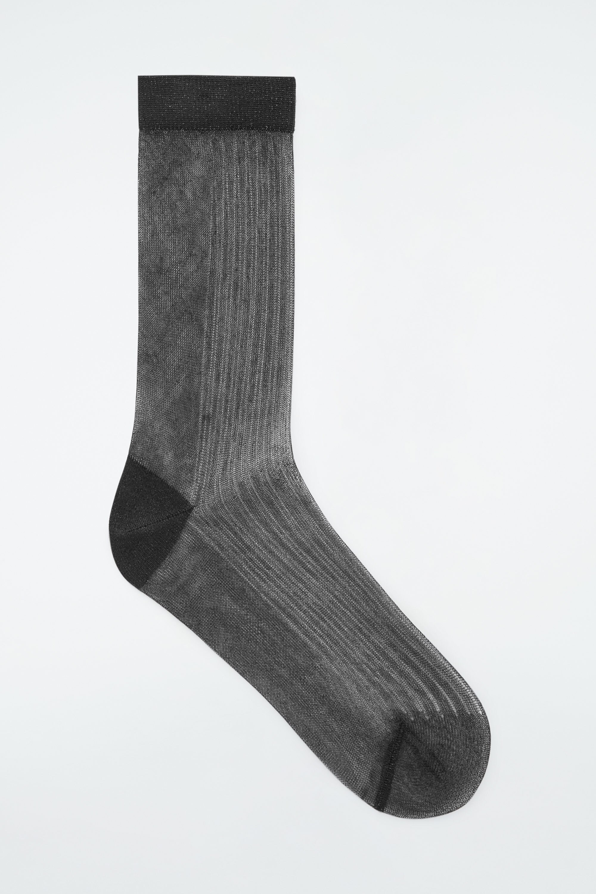 RIBBED SHEER SOCKS - BLACK | COS