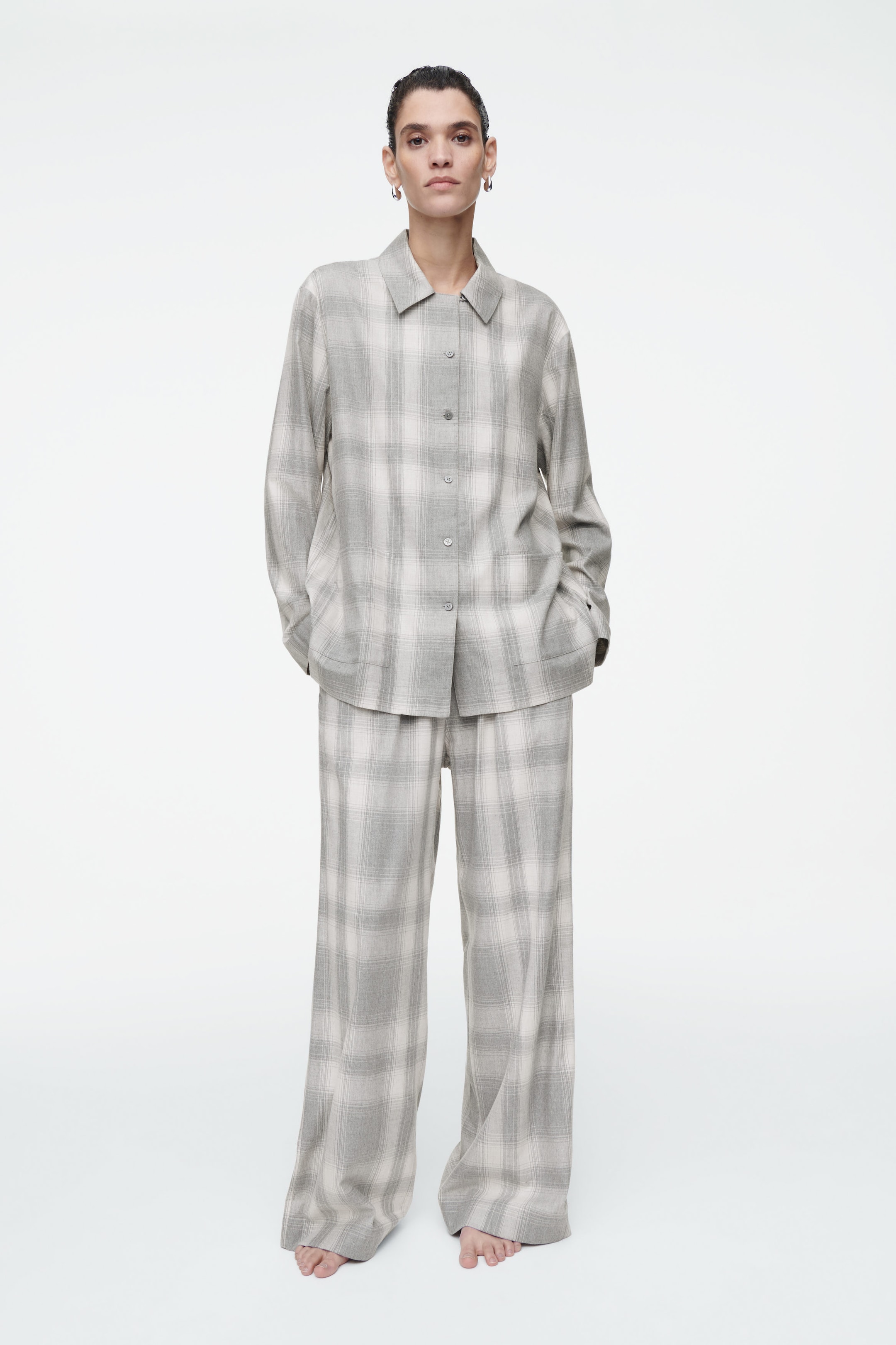 CHECKED FLANNEL PYJAMA SHIRT