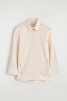EMBROIDERED COTTON SHIRT — IVORY 7