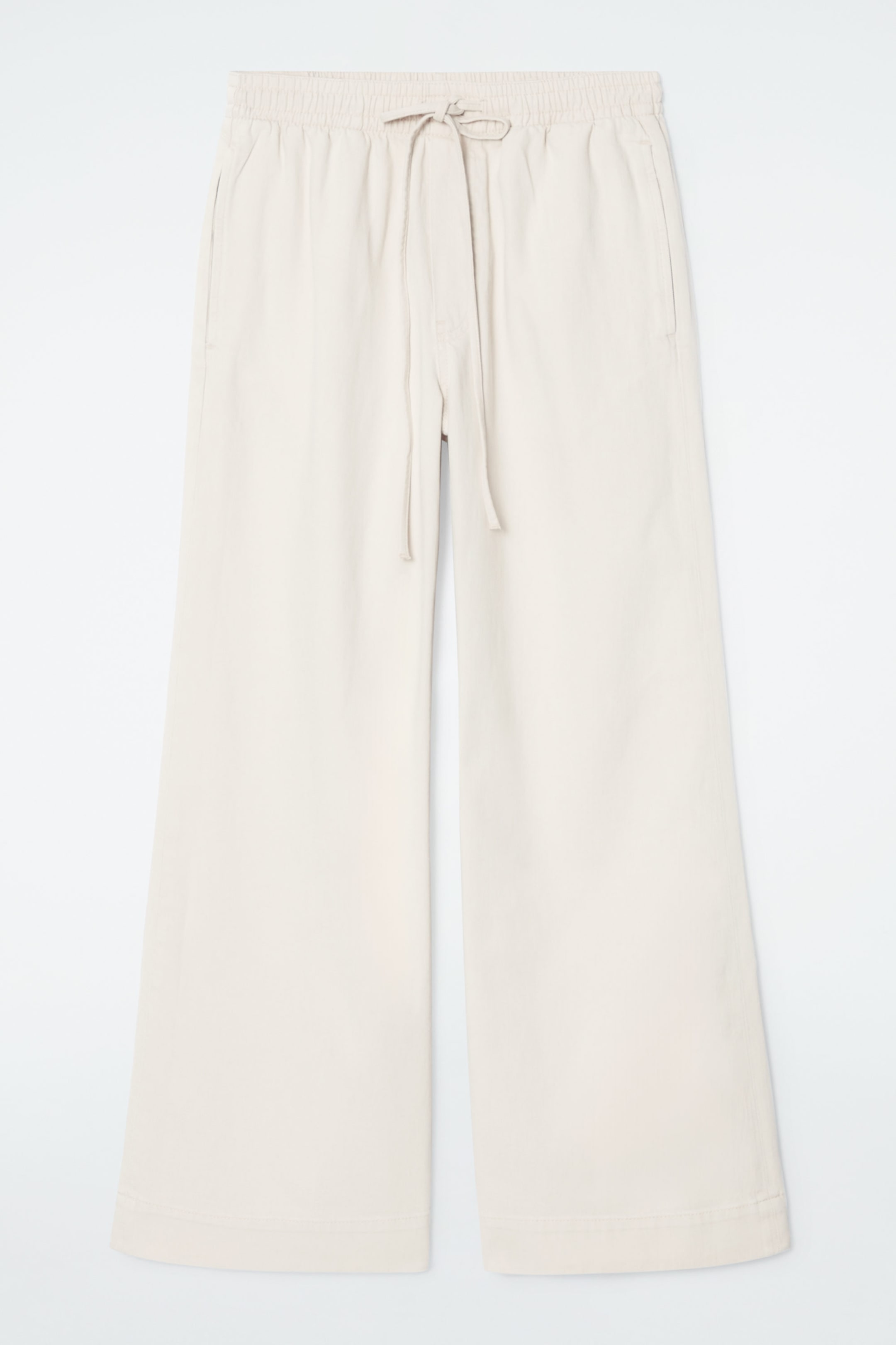 WIDE-LEG FLUID DENIM PANTS