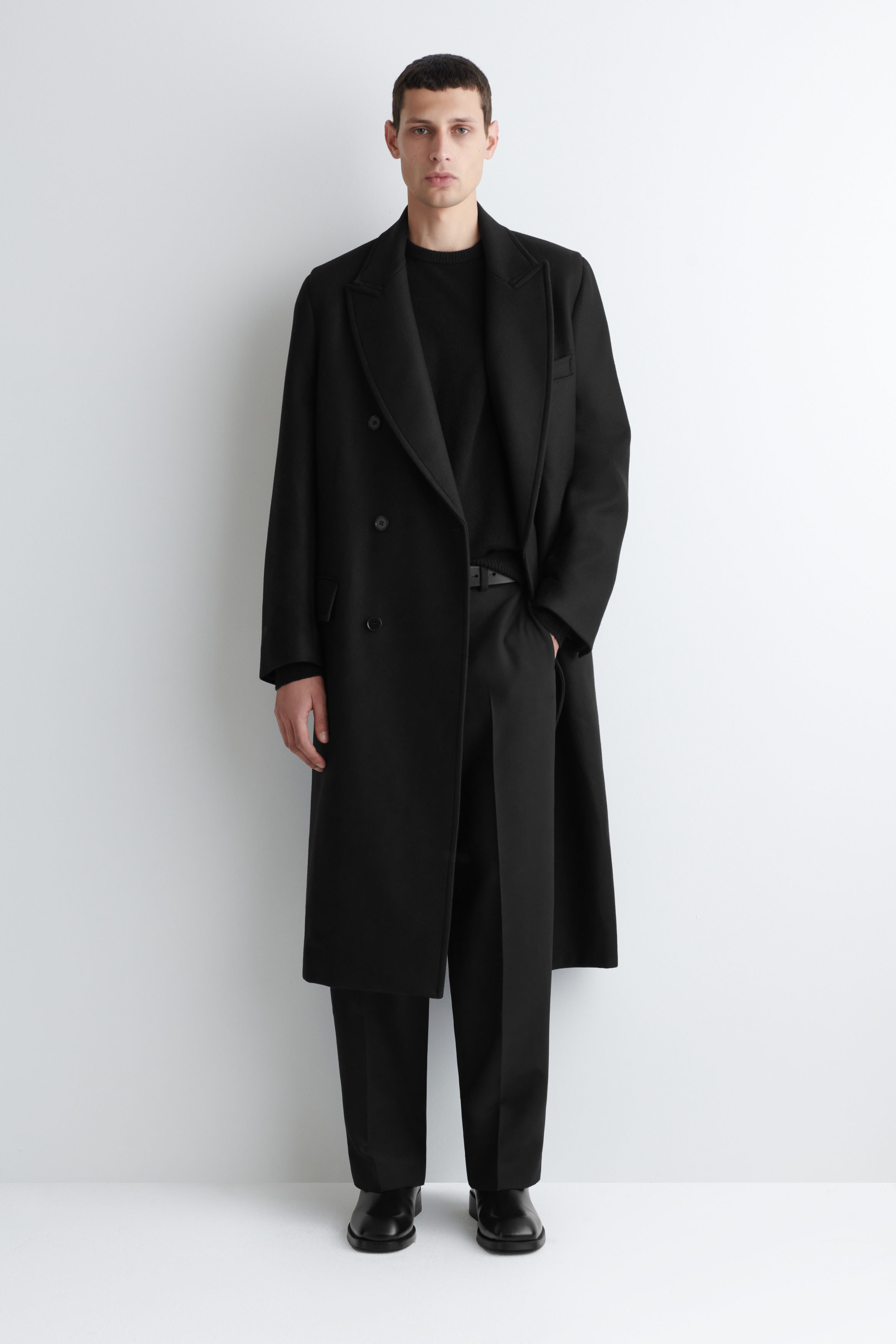 Double-breasted Wool coat ¥48,400 Double Breasted Wool Long Overcoat – Vintage Jacket