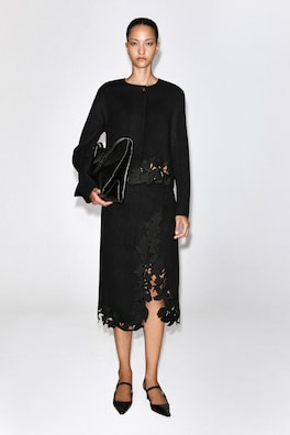 EMBROIDERED DOUBLE-FACED WOOL JACKET — CARBON 2