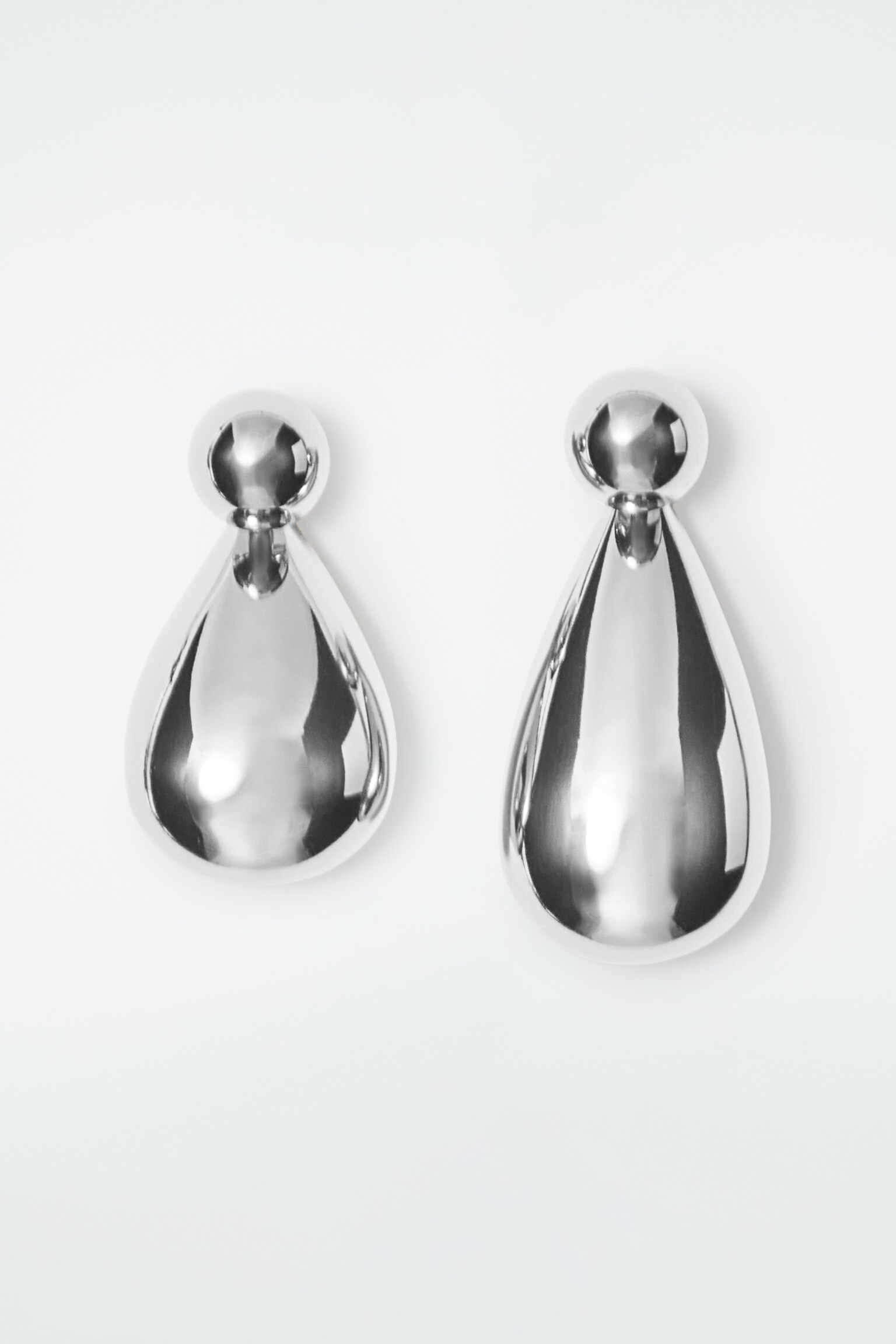CONVERTIBLE CHUNKY DROPLET EARRINGS - SILVER/GOLD
