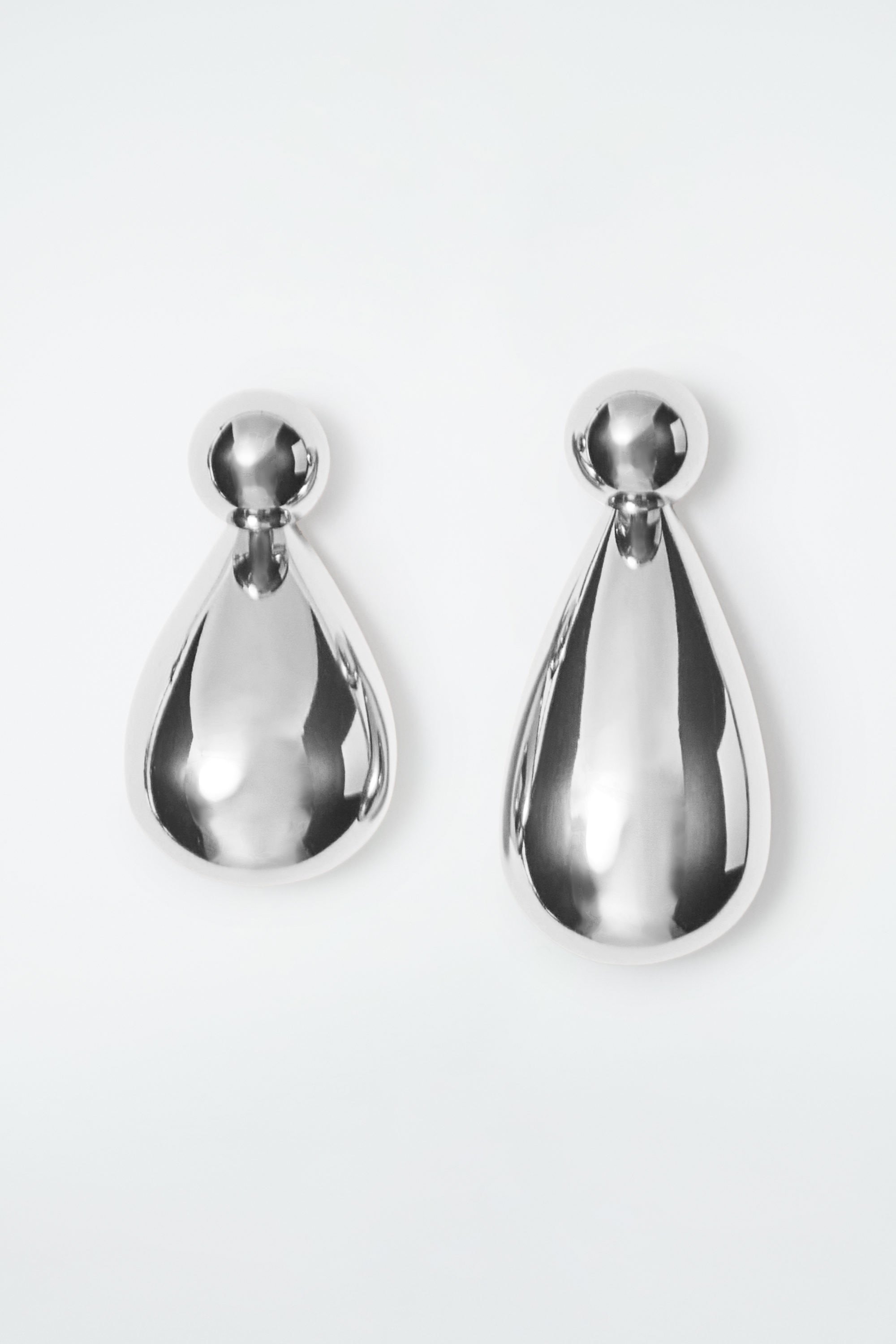 CONVERTIBLE CHUNKY DROPLET EARRINGS - SILVER | COS