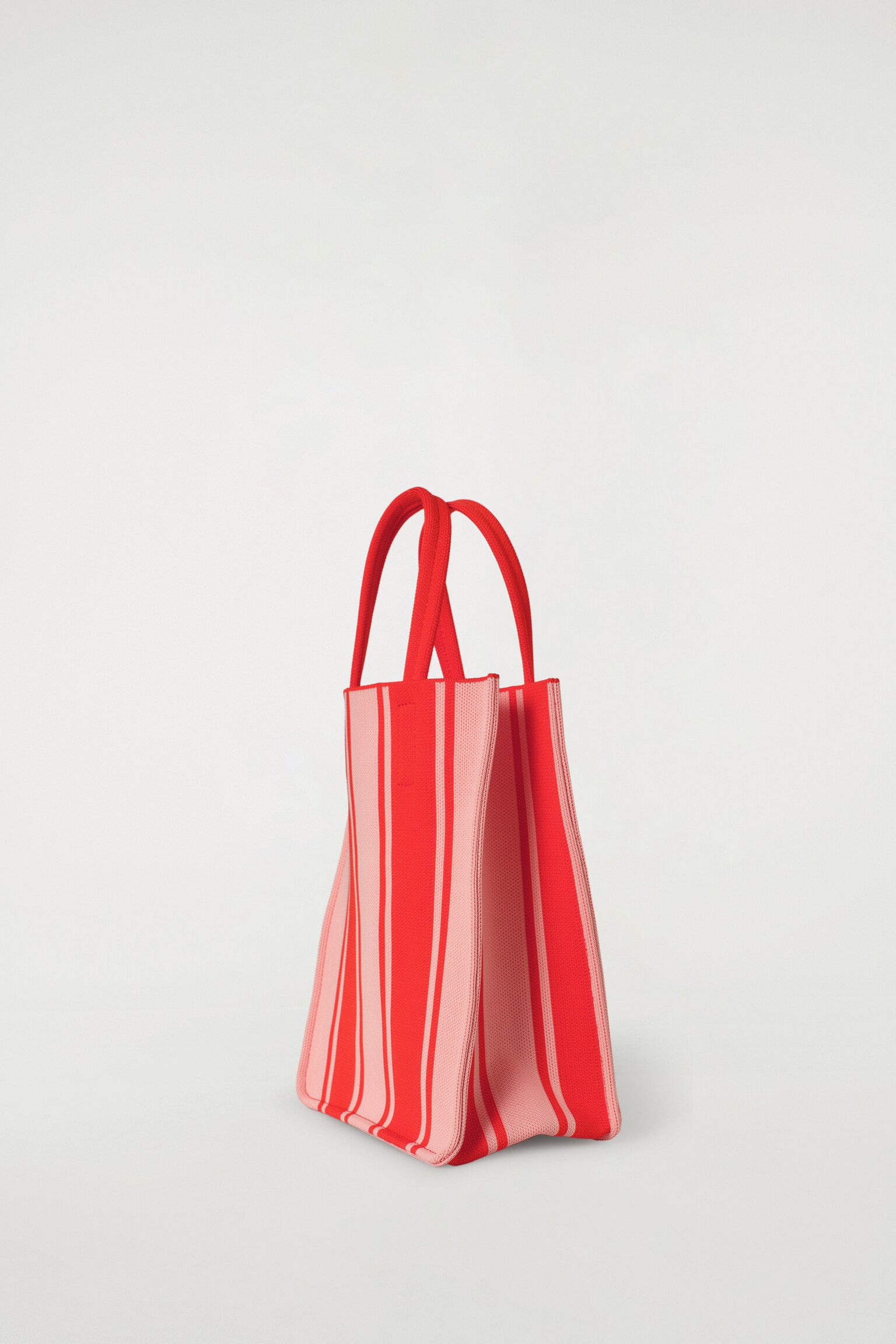 BORSA TOTE MINI A RIGHE - ROSA / ARANCIONE / RIGHE - 4