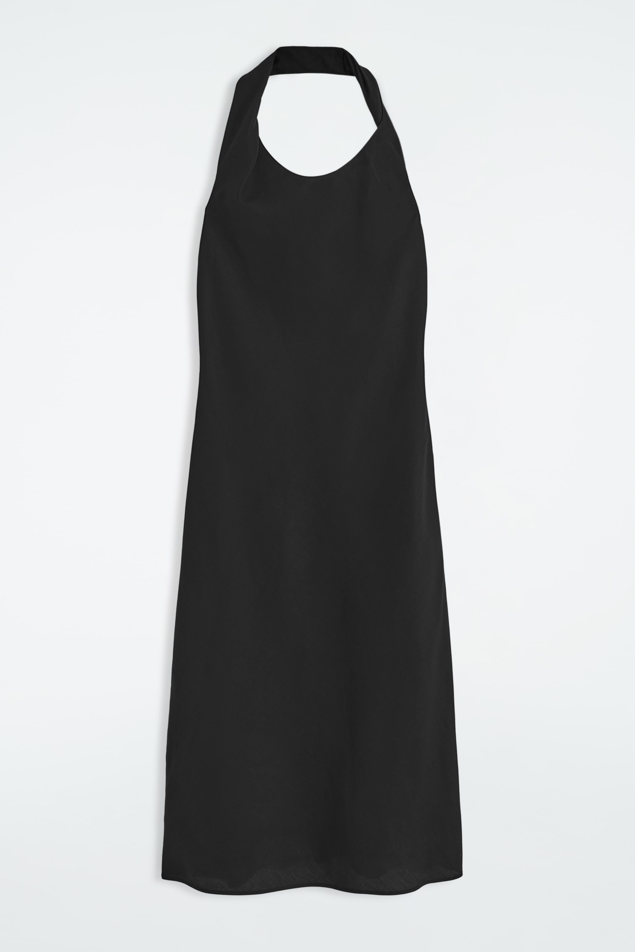 Ingrandisci l'immagine: TWISTED LINEN-BLEND HALTERNECK DRESS - BLACK - DONNA | H&M CH 5