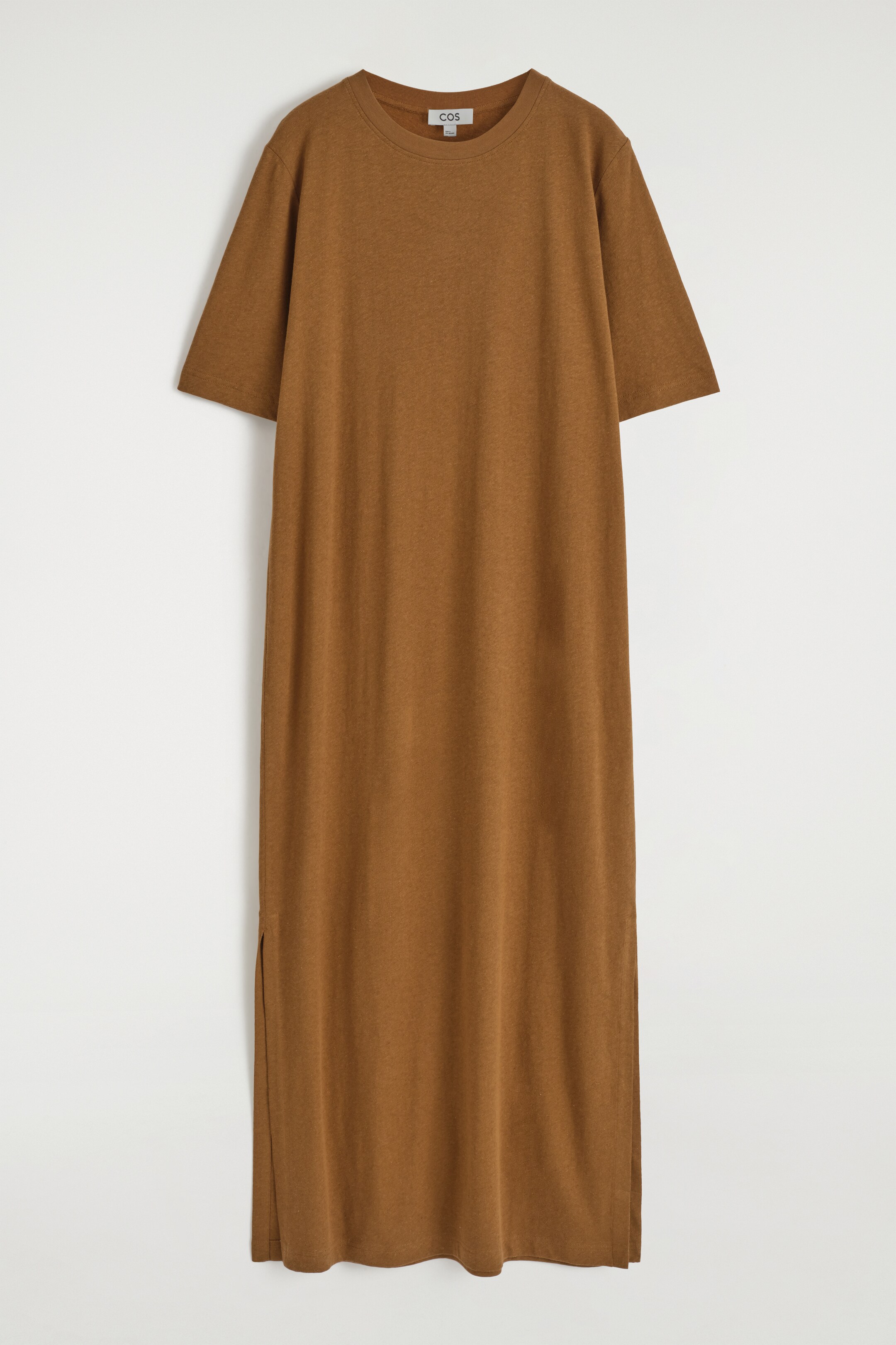 Agrandir l'image: ROBE T-SHIRT LONGUE EN COTON ET LIN - BRUN - FEMME | H&M FR 5