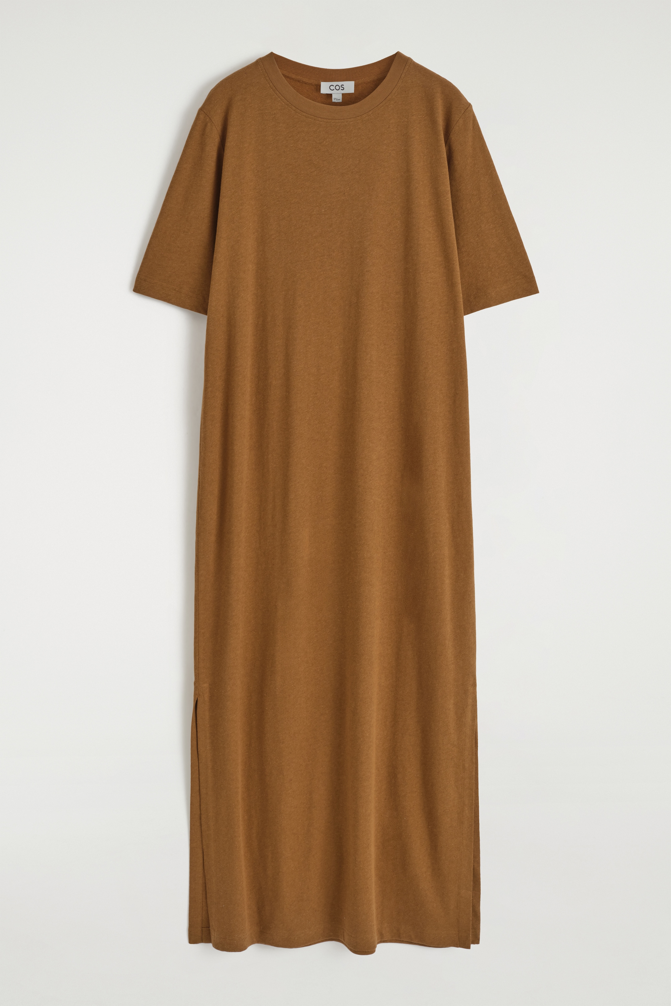 Agrandir l'image: ROBE T-SHIRT LONGUE EN COTON ET LIN - BRUN - FEMME | H&M FR 5