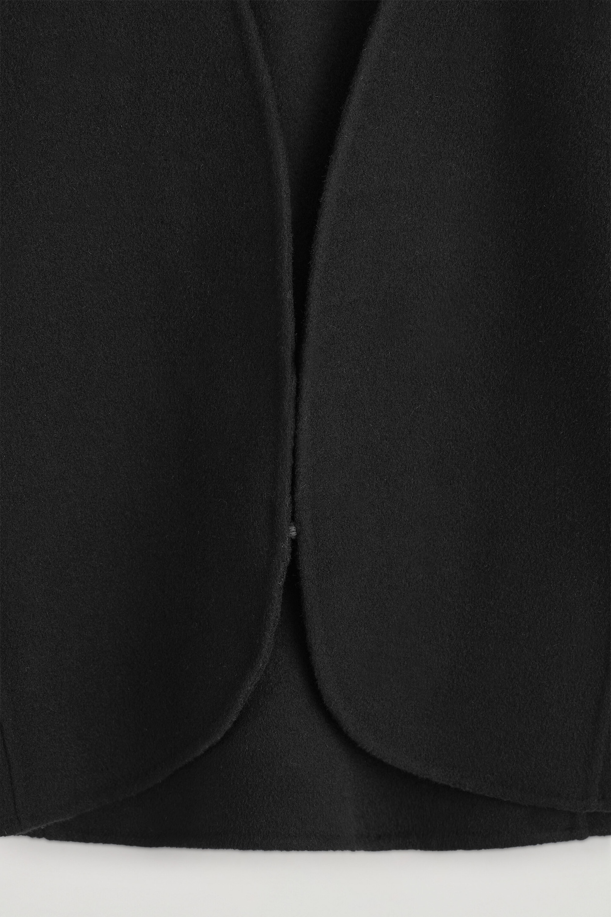 CROPPED DOUBLE-FACED WOOL-BLEND BLAZER — BLACK