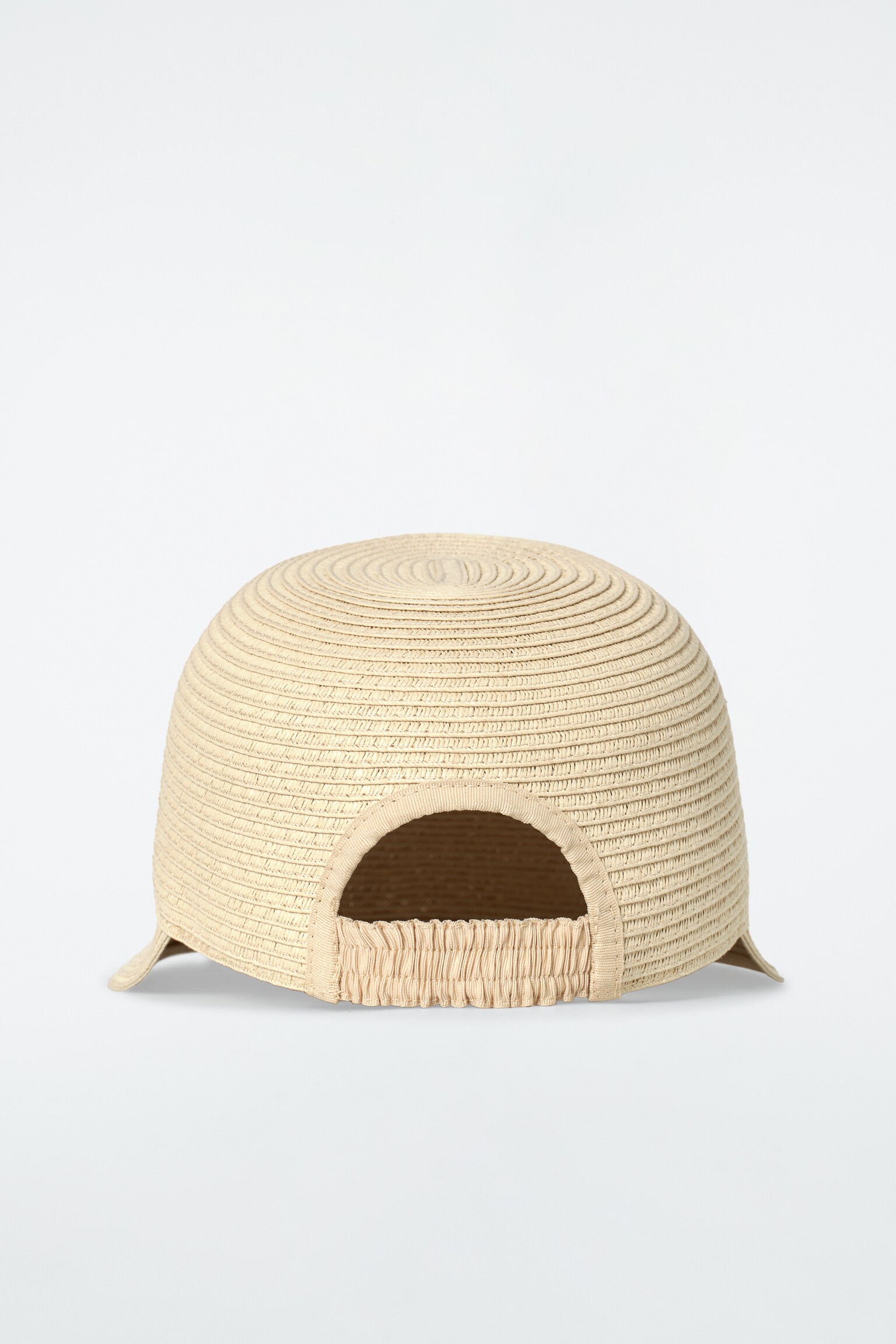 WOVEN STRAW BASEBALL CAP - SAND/BLACK - 3