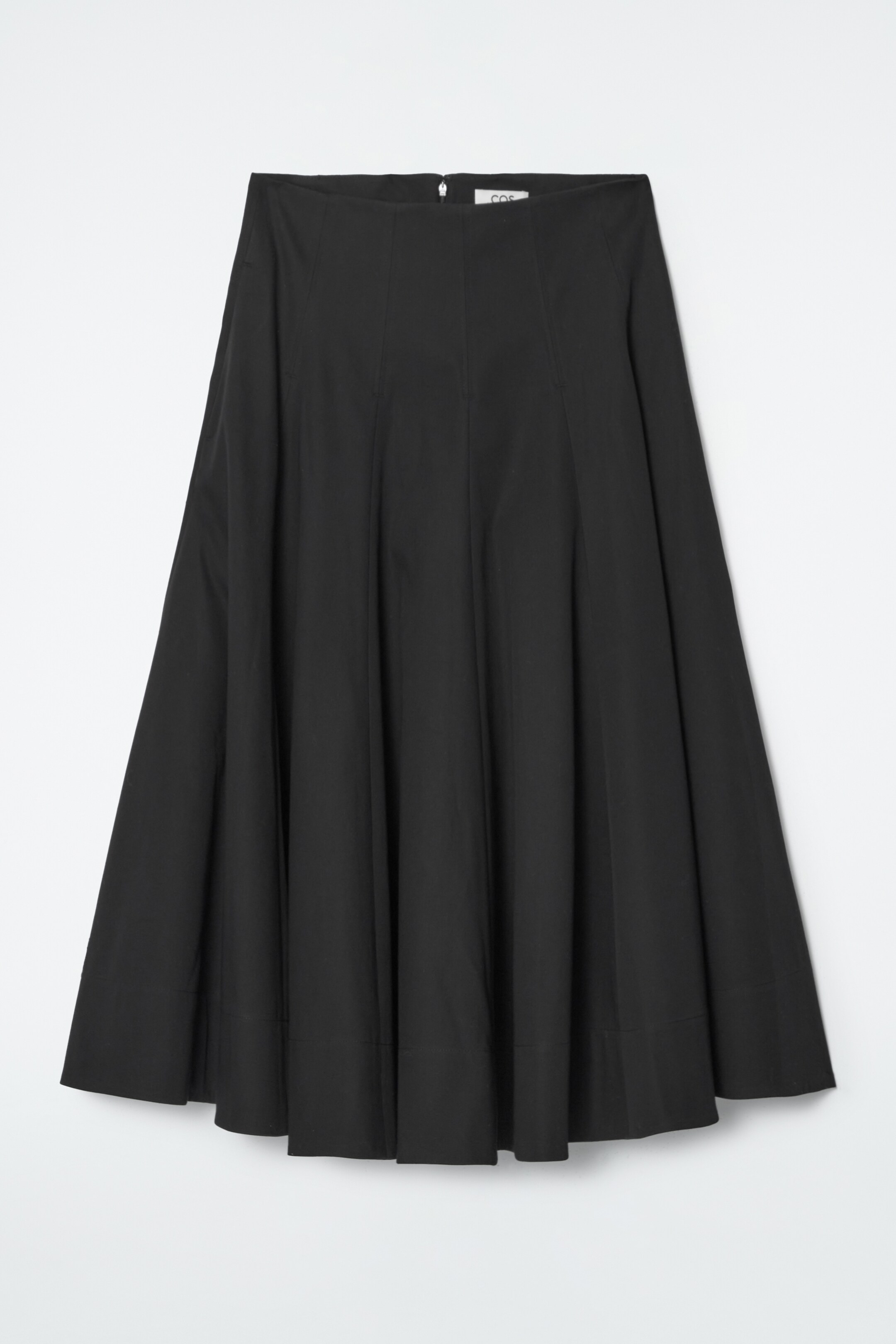 View larger image: VOLUMINOUS A-LINE COTTON MIDI SKIRT - BLACK - Ladies | H&M GB 2