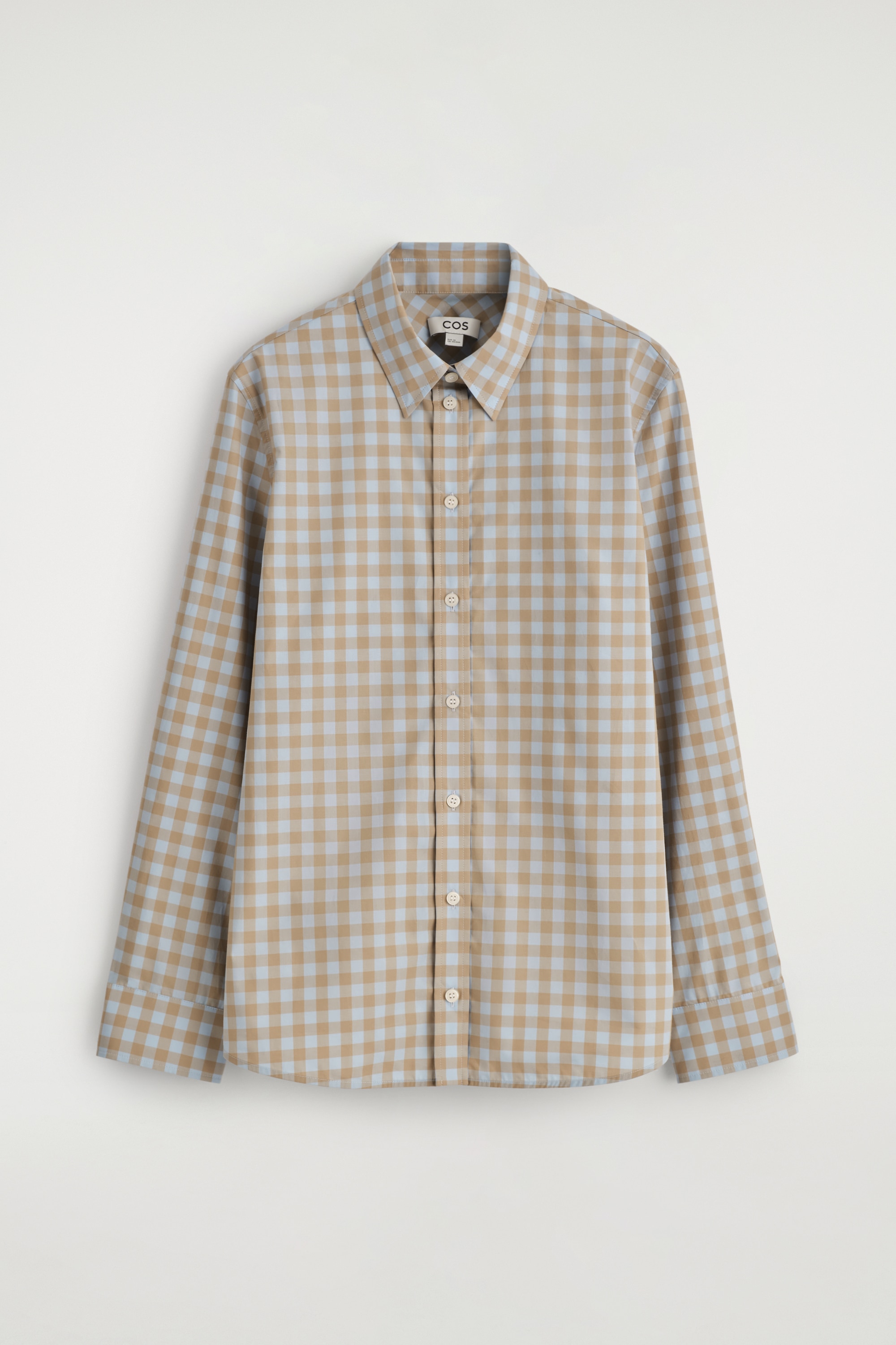 KARIERTES HEMD AUS BAUMWOLLE - BLAU/BEIGE/KAROS/WEISS/BLAU/KARIERT