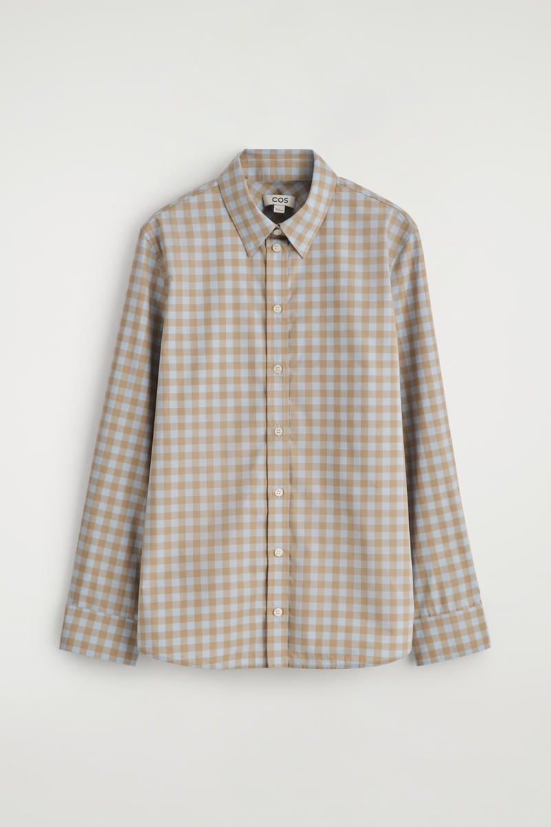 Cos Chemise En Coton Vichy In Blue