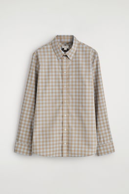 GINGHAM COTTON SHIRT — BLUE / BEIGE / GINGHAM 2