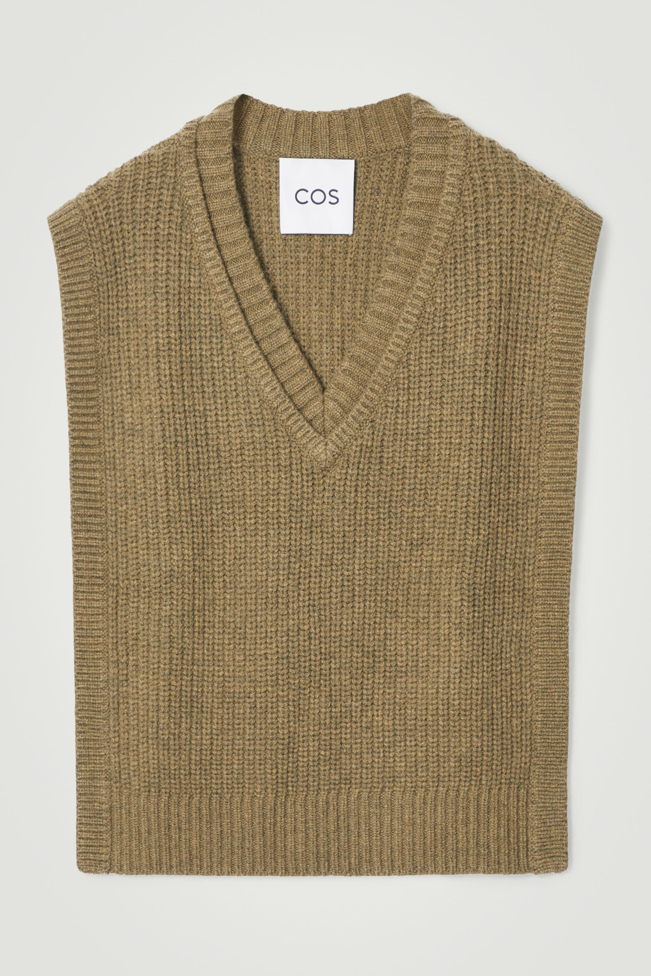 WOOL-CASHMERE V-NECK HYBRID VEST