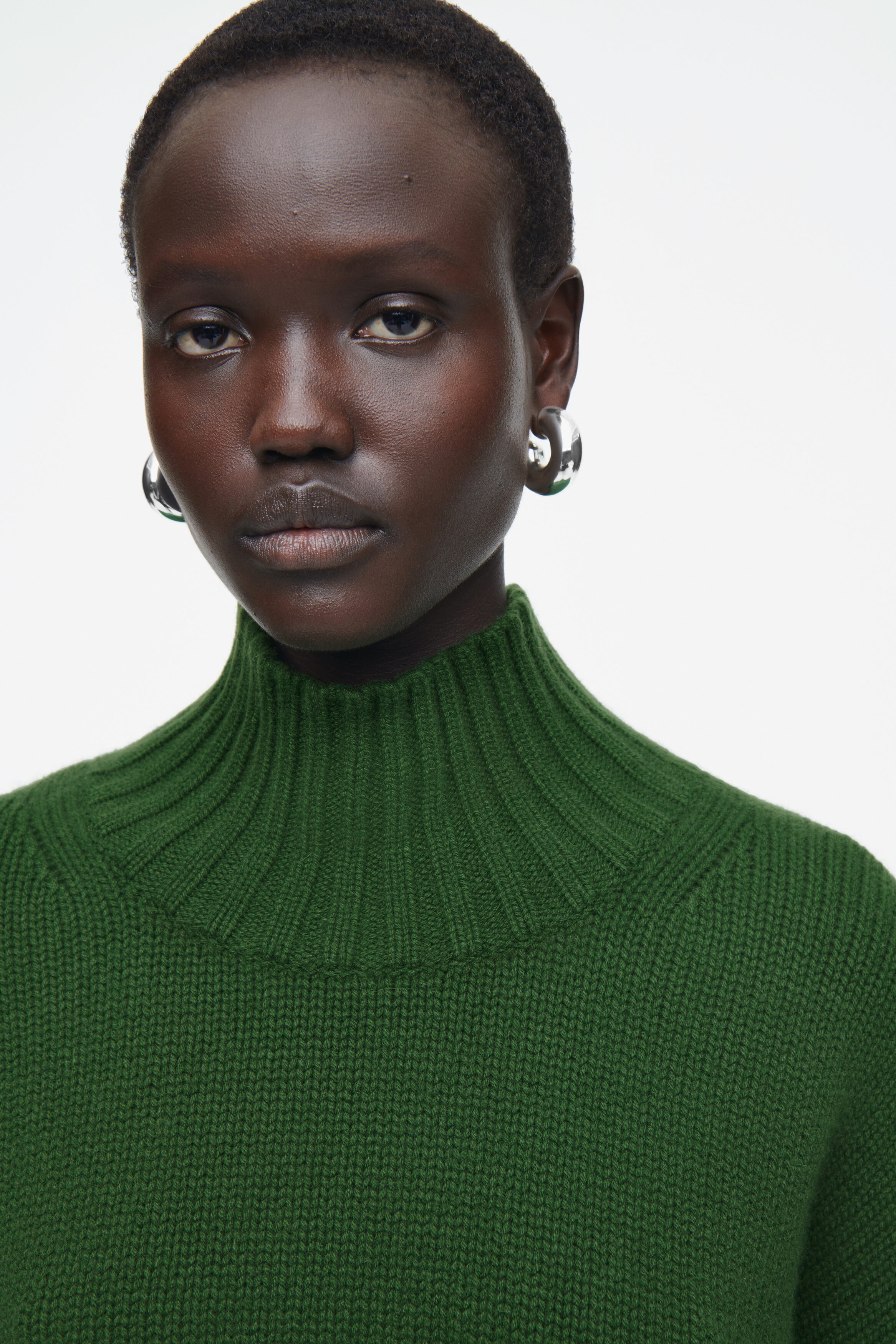 hunter green turtleneck sweater