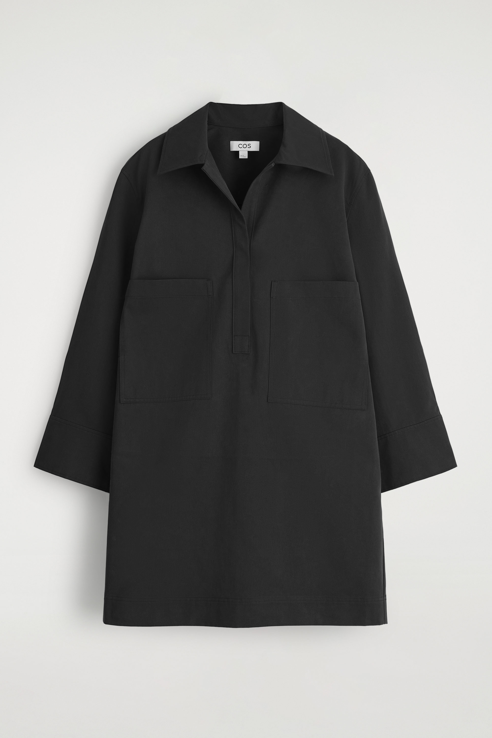 UTILITY MINI SHIRT DRESS - BLACK | COS