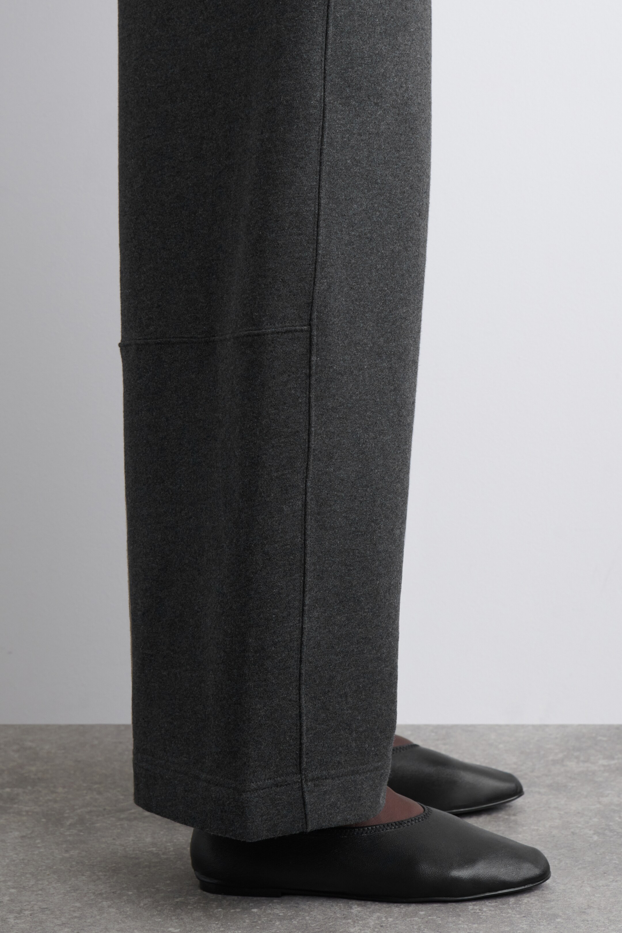 Ingrandisci l'immagine: COTTON WIDE-LEG JOGGERS - DARK-GREY MÉLANGE - DONNA | H&M CH 5
