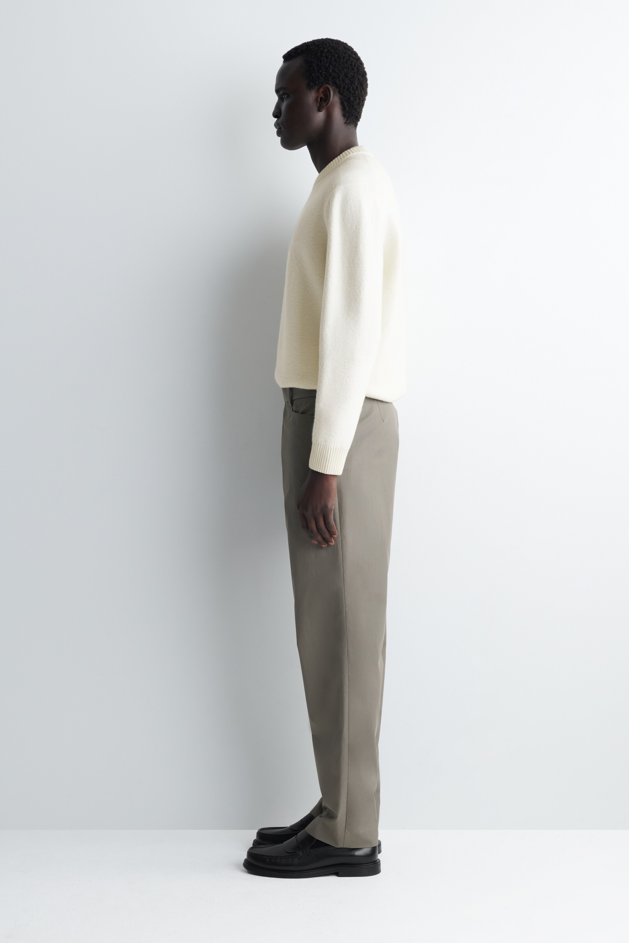 Ingrandisci l'immagine: COTTON STRAIGHT-LEG TROUSERS - MOLE - UOMO | H&M CH 3