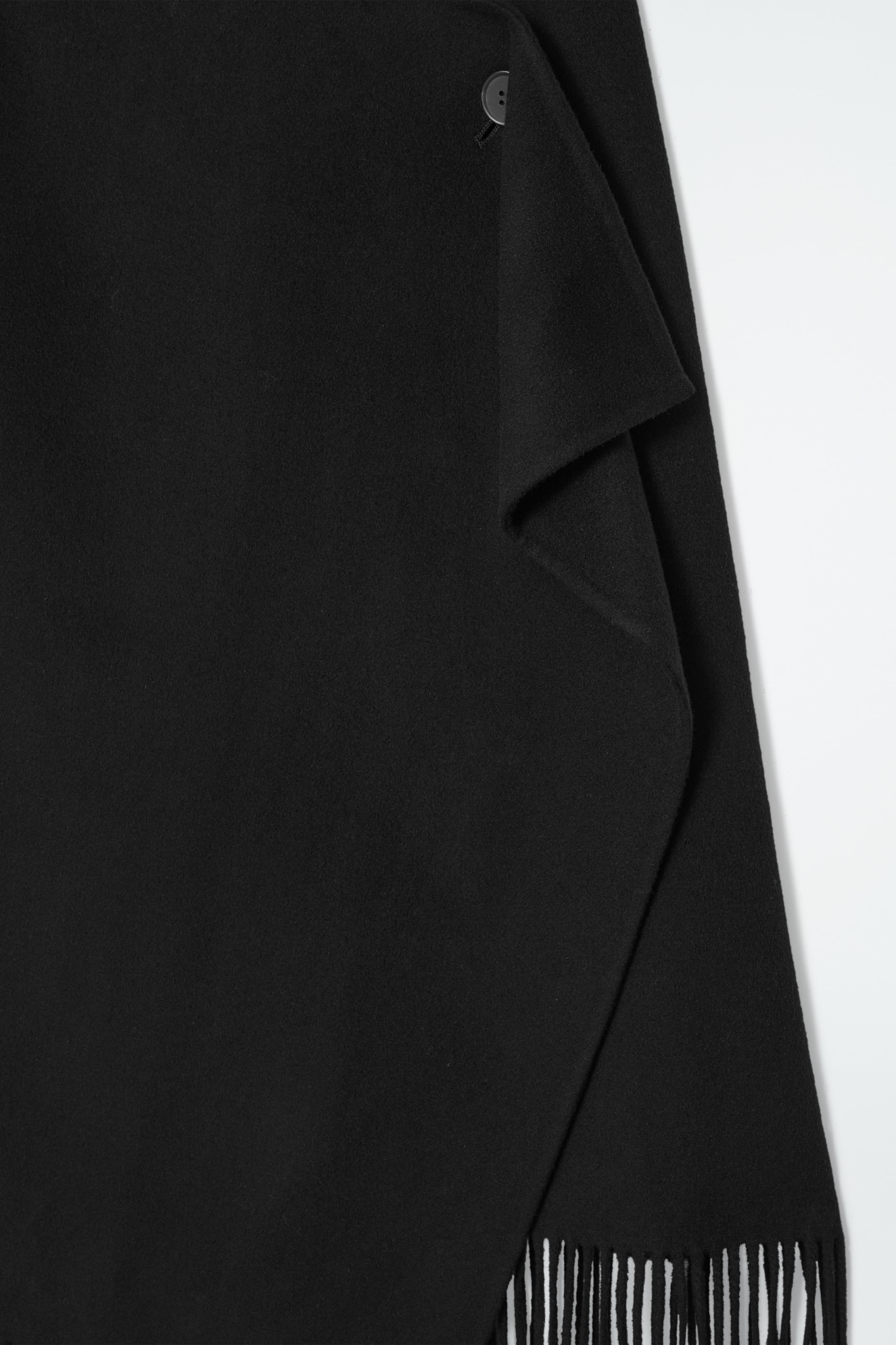 View larger image: FRINGED WOOL MIDI WRAP SKIRT - BLACK - Ladies | H&M GB 2