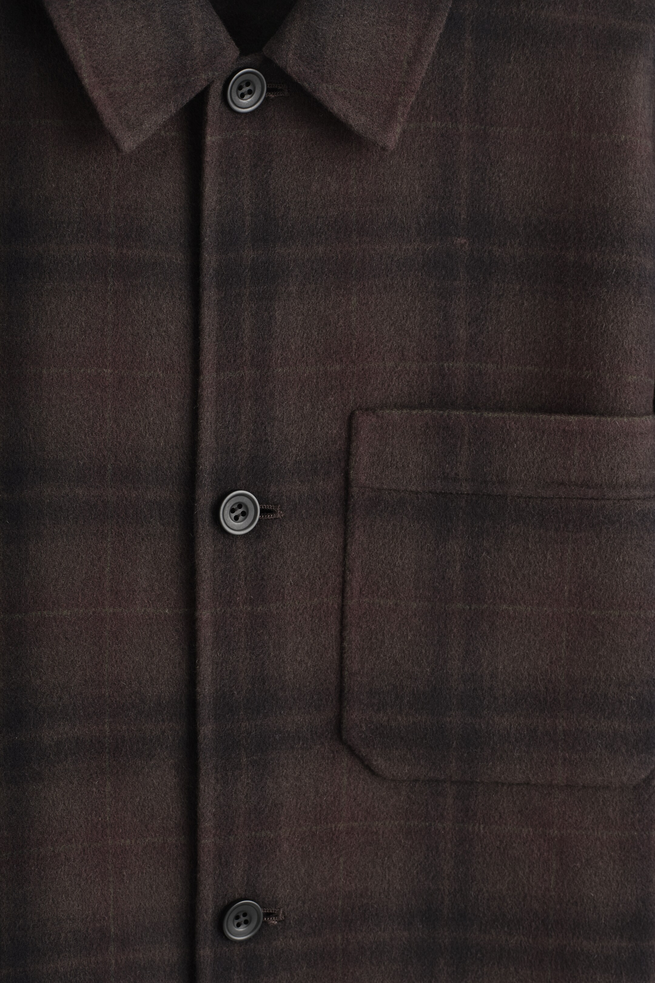 Visualizza immagine più grande: OVERSHIRT IN LANA DOPPIATA - BORDEAUX / QUADRI - UOMO | H&M IT 7