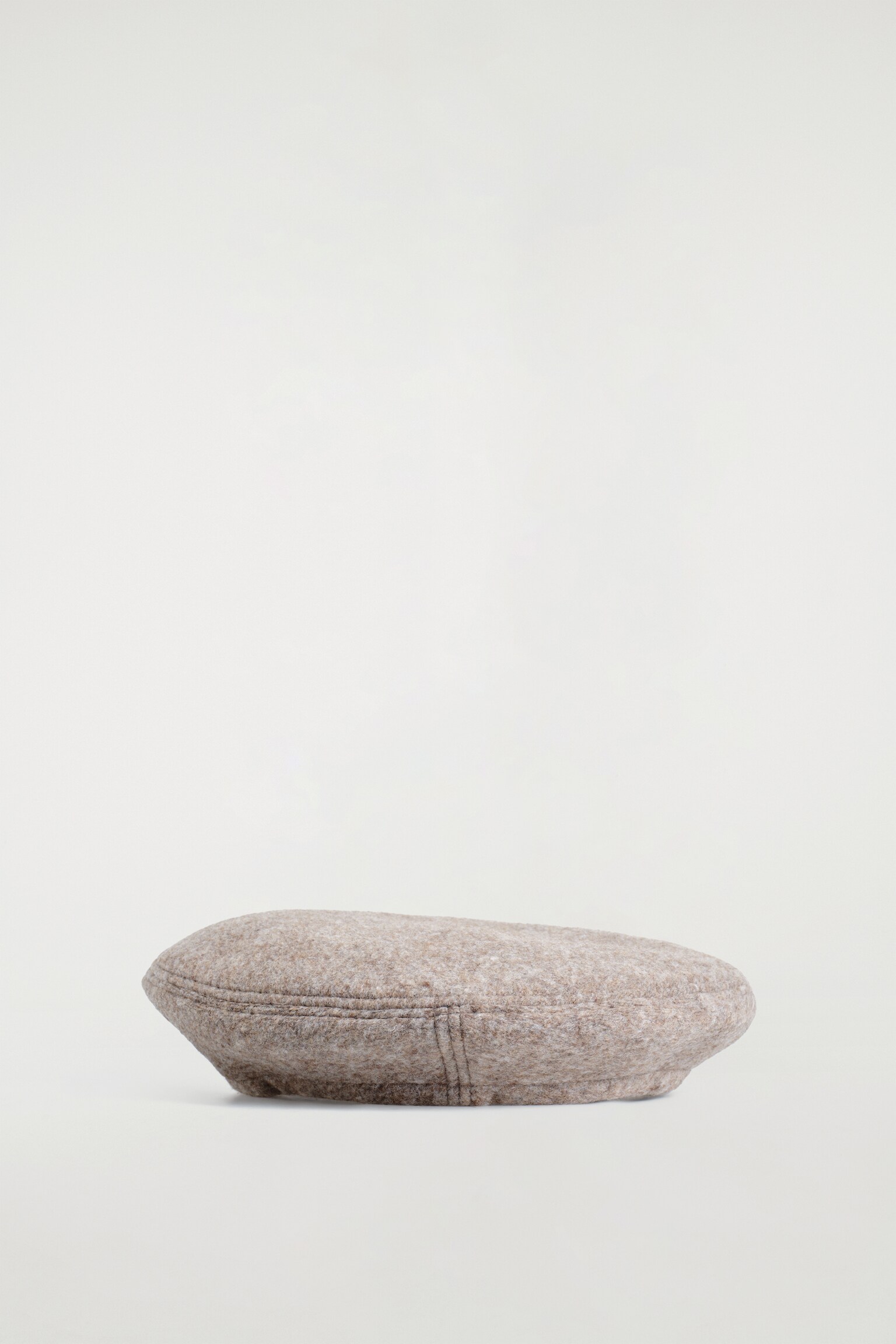 BARETT AUS WOLL-MIX - BEIGE MELIERT/DUNKELGRAU MELIERT - 2