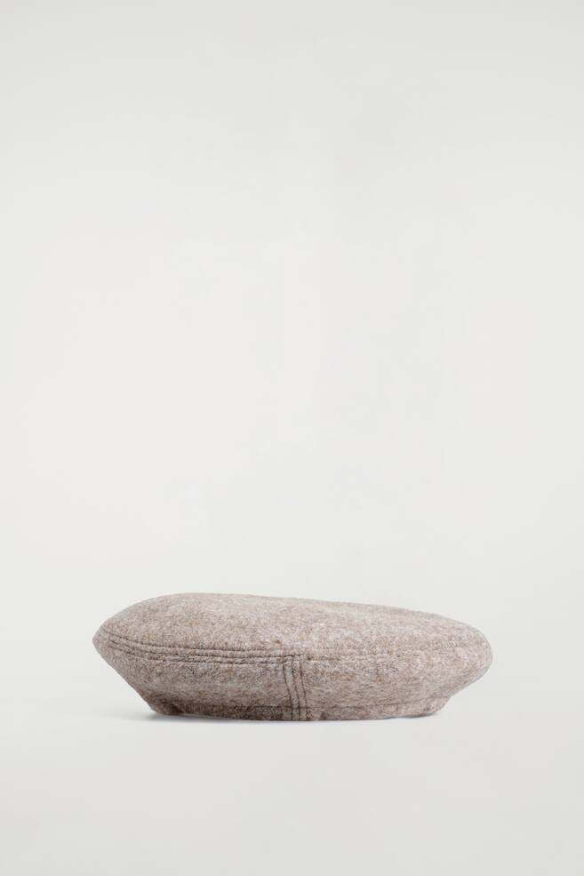 WOOL-BLEND BERET - BEIGE MÉLANGE - 1