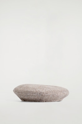 WOOL-BLEND BERET — BEIGE MÉLANGE 2