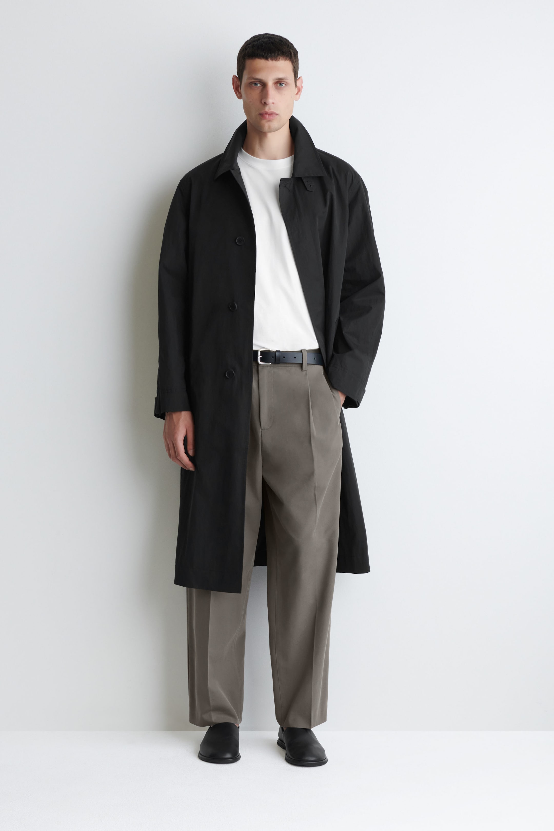 STRAIGHT-LEG COTTON-TWILL PANTS