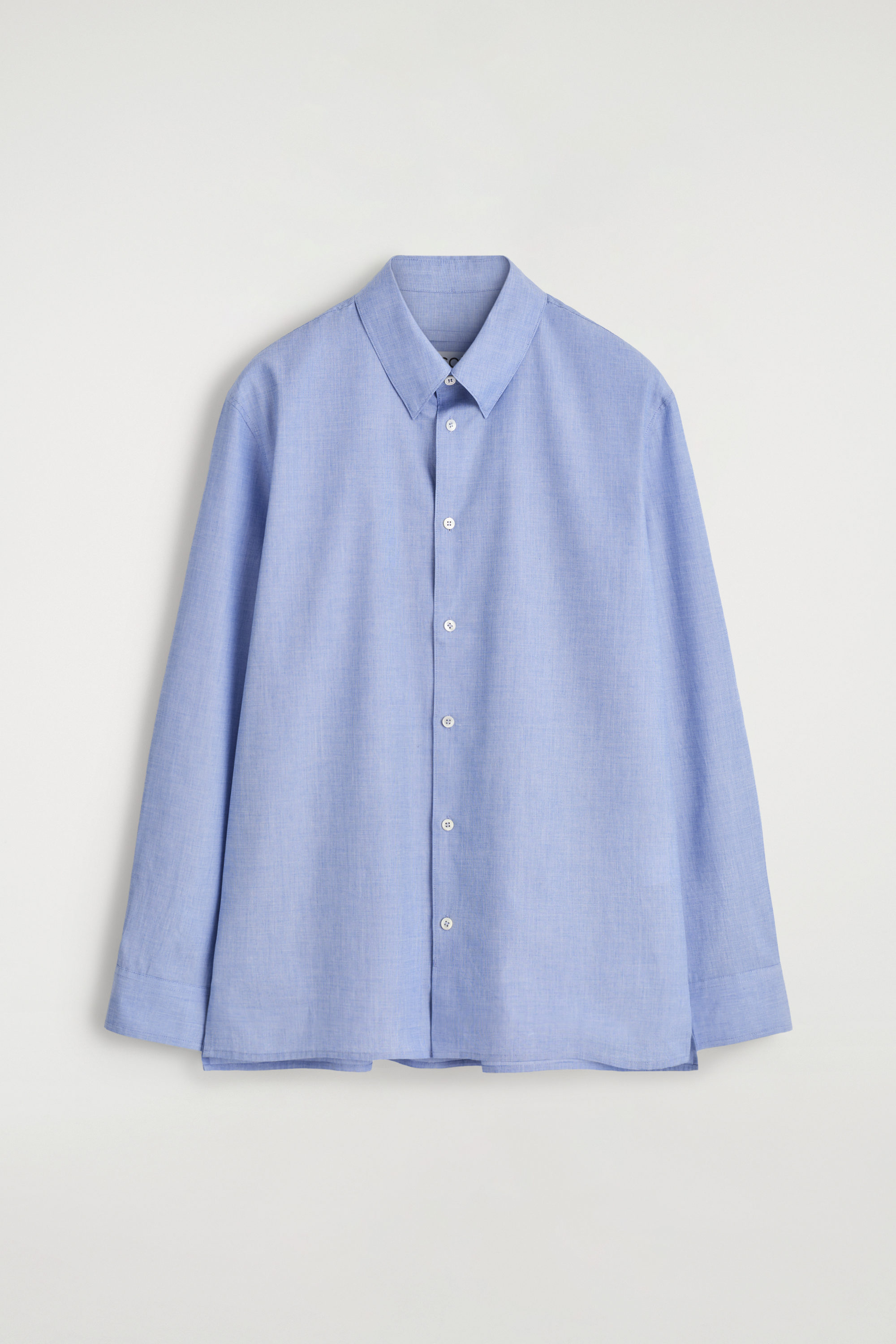CLASSIC COTTON SHIRT - SKY-BLUE MÉLANGE | COS