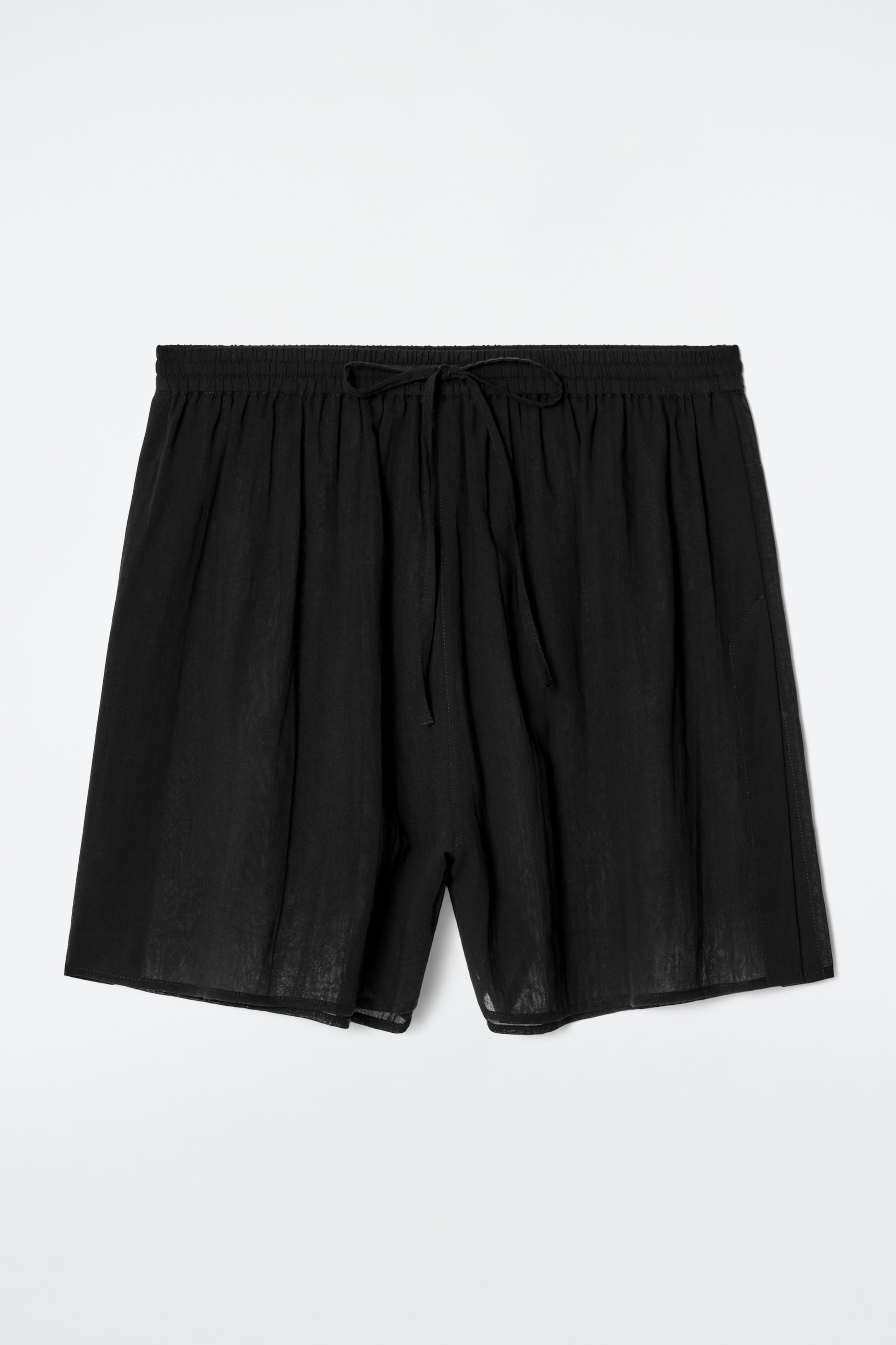 Agrandir l'image: SHORT DE PLAGE EN COTON FROISSÉ - NOIR - FEMME | H&M FR 4