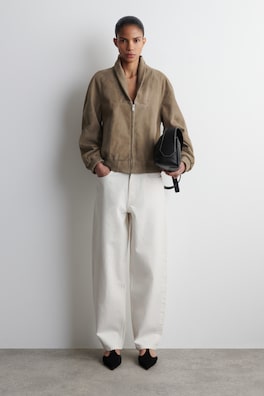 BAY BARREL-LEG JEANS — WHITE 1