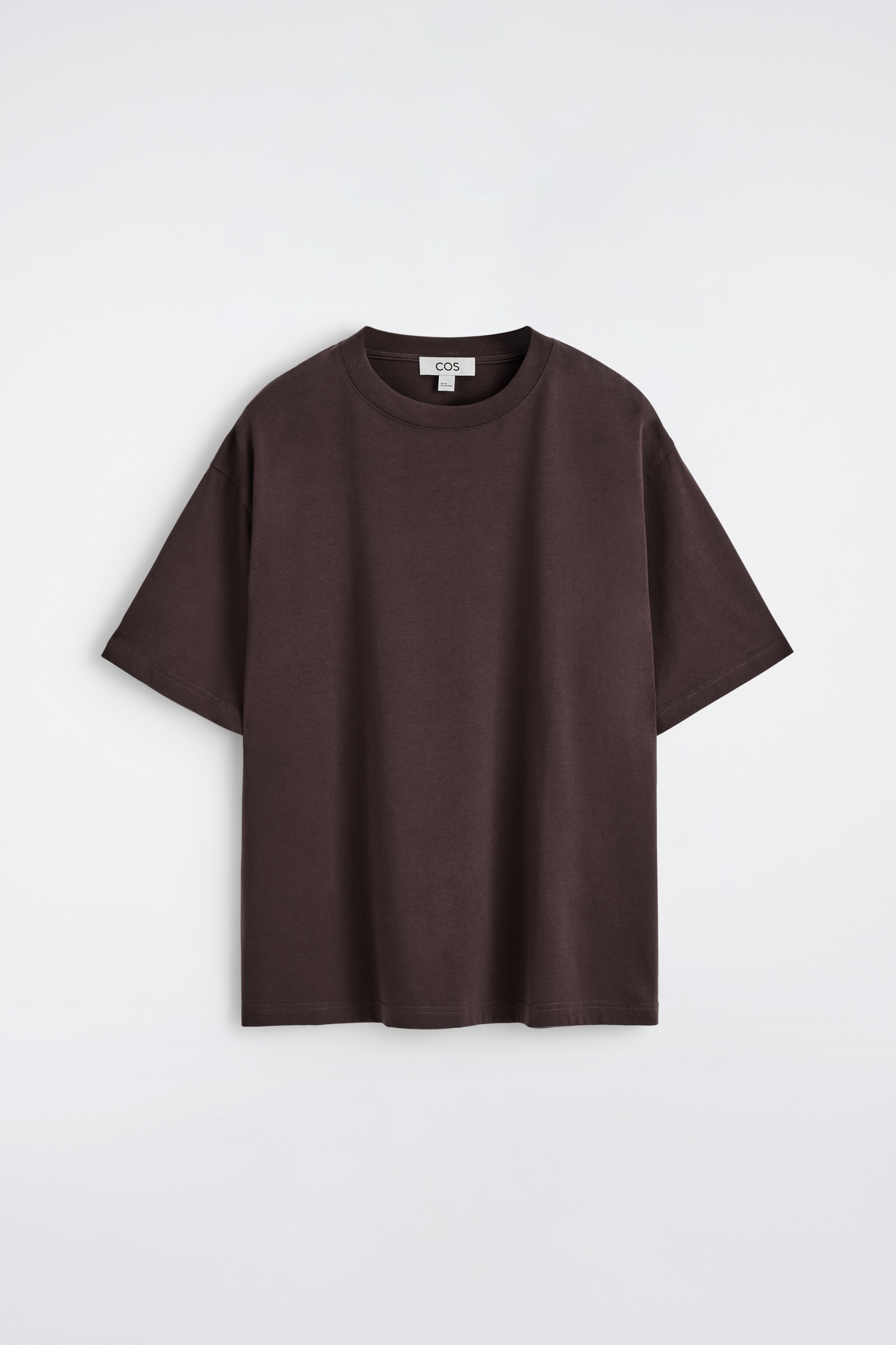 CAMISETA DE ALGODÓN LIGERO RELAXED FIT - MARRÓN OSCURO/BLANCO/NEGRO/AZUL MARINO