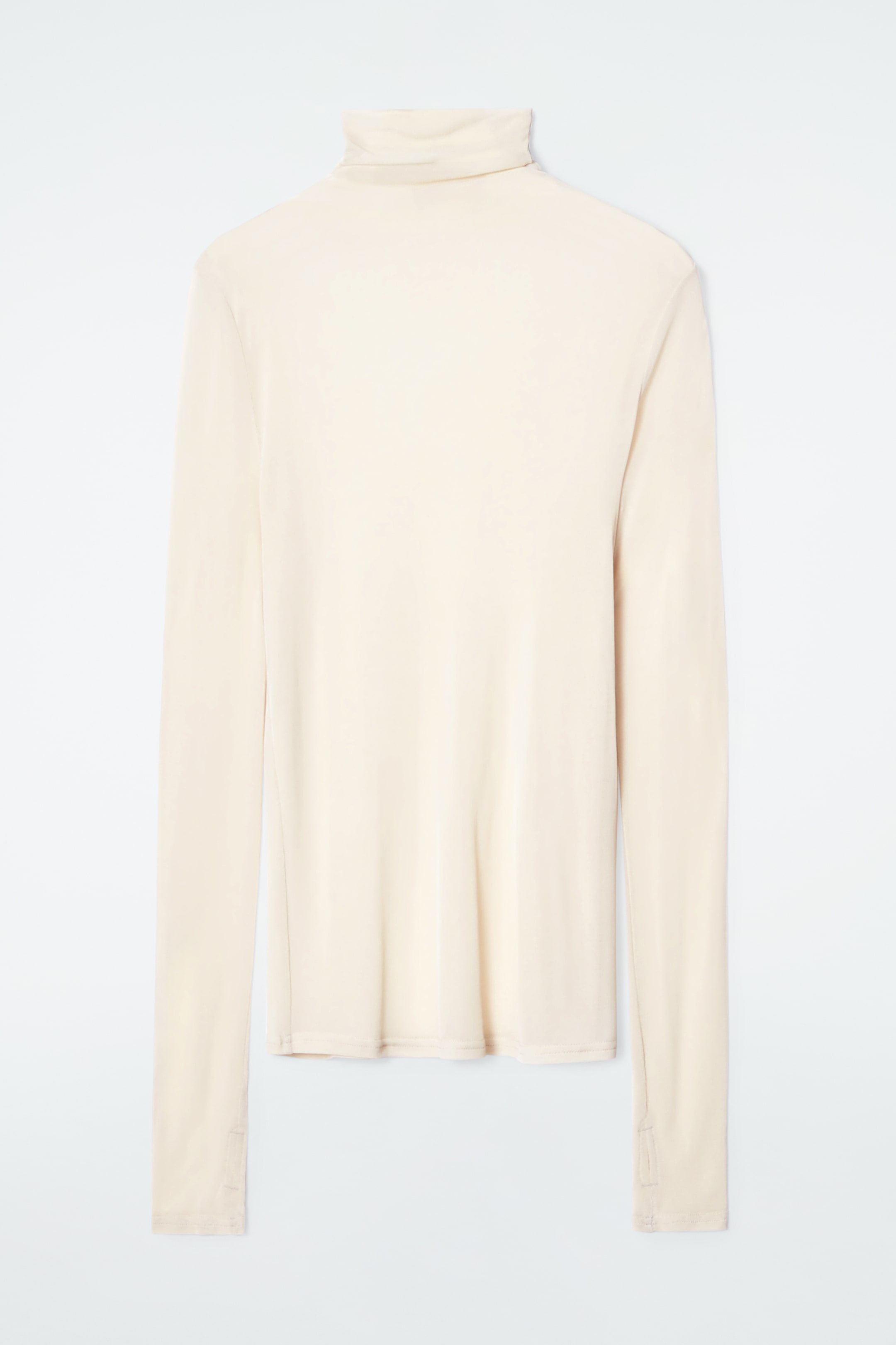 Agrandir l'image: HAUT MOULANT À COL ROULÉ EN SOIE - ÉCRU - FEMME | H&M CH 1