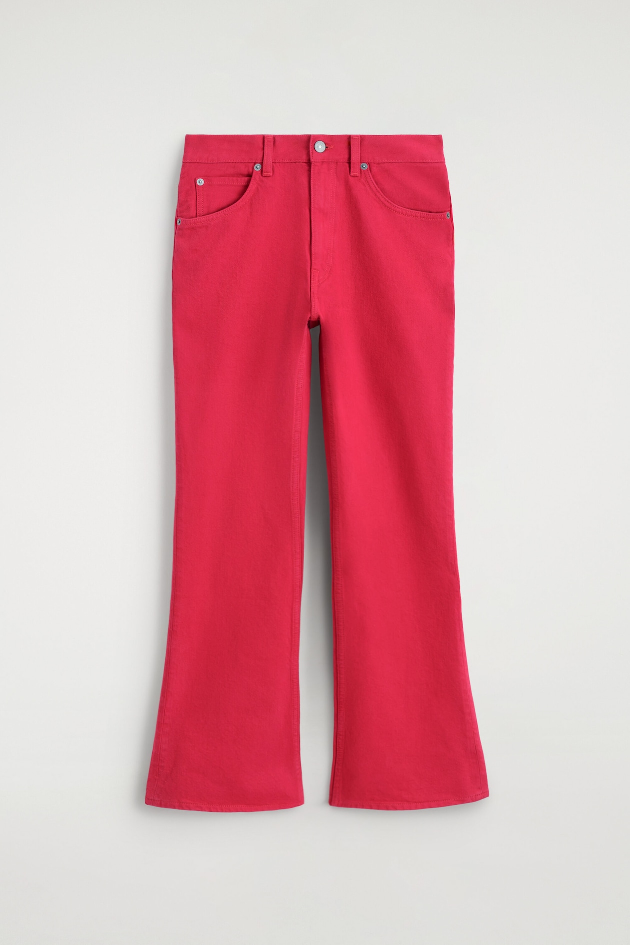 VALLEY CROPPED BOOTCUT JEANS — RED