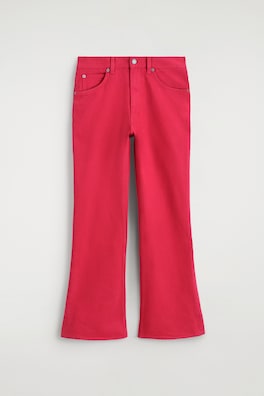 VALLEY CROPPED BOOTCUT JEANS — RED 8